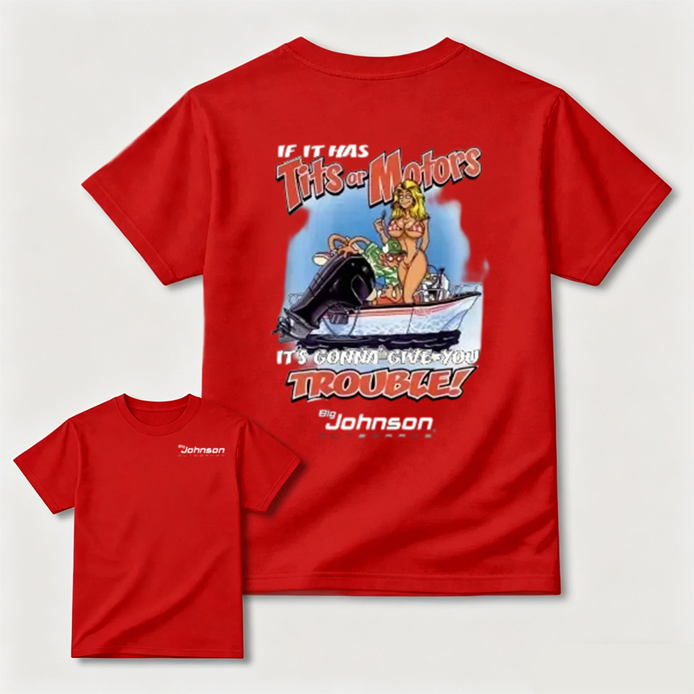 Basic Soft Retro Funny Boating Graphic T-Shirt