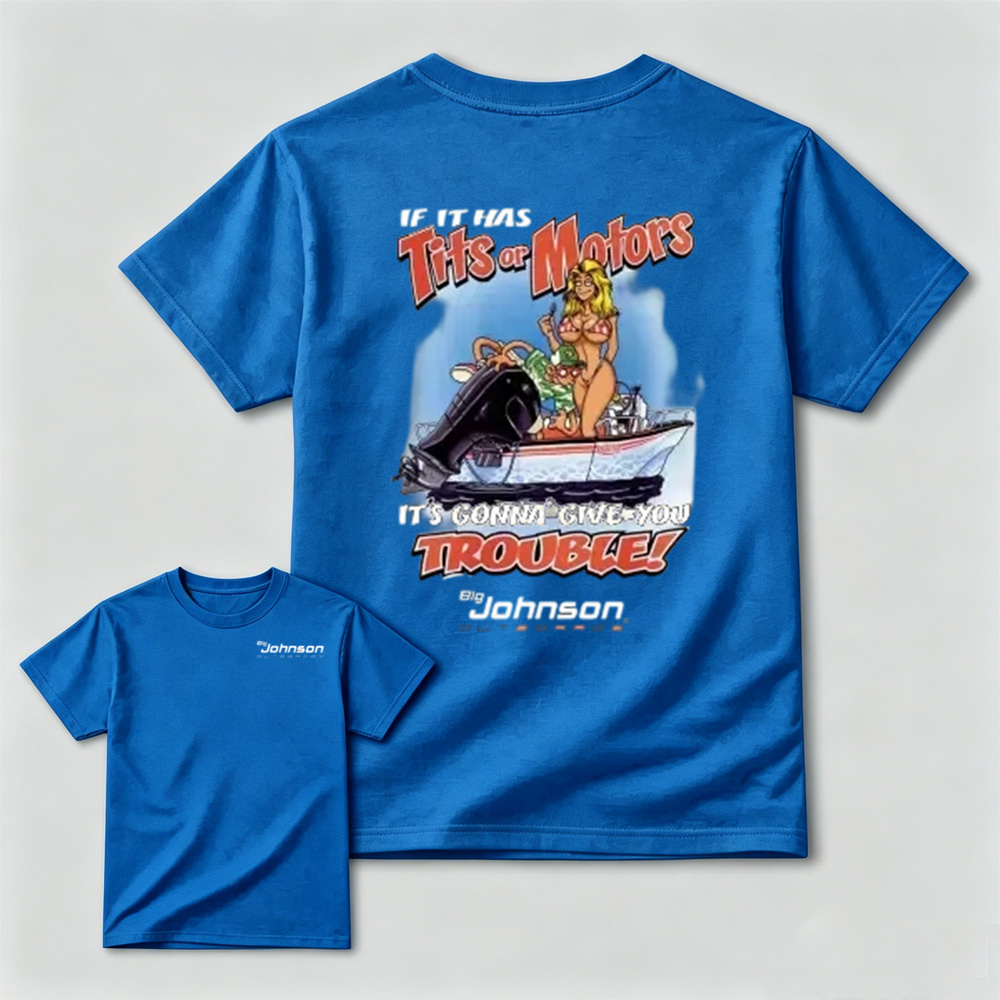 Basic Soft Retro Funny Boating Graphic T-Shirt