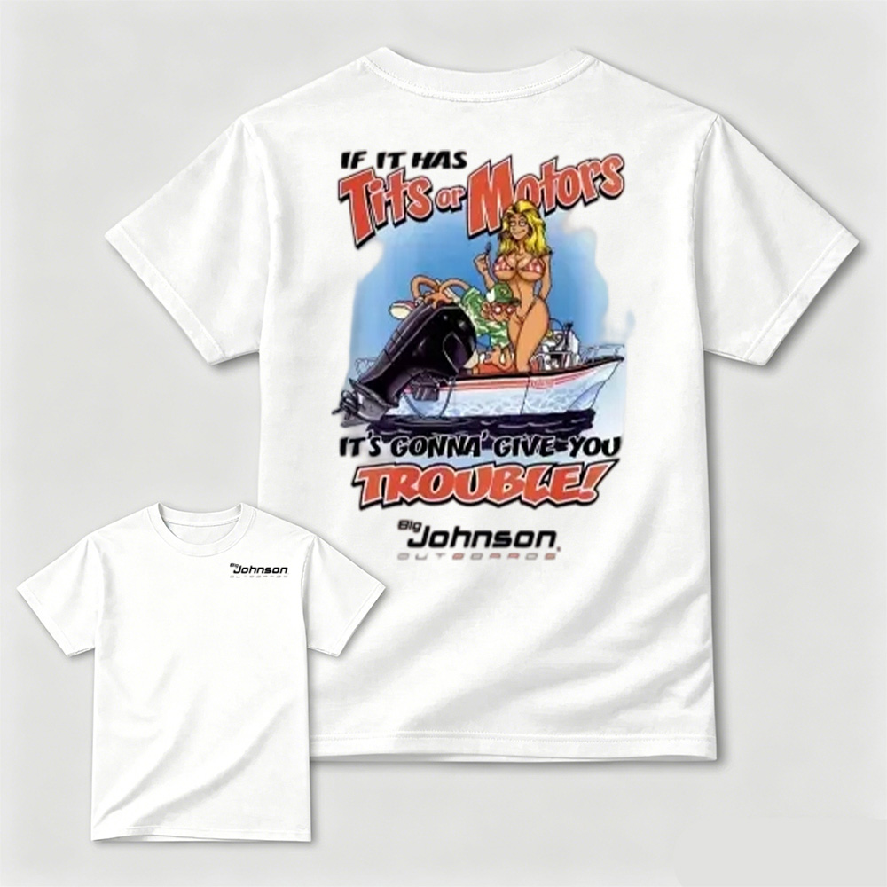 Basic Soft Retro Funny Boating Graphic T-Shirt
