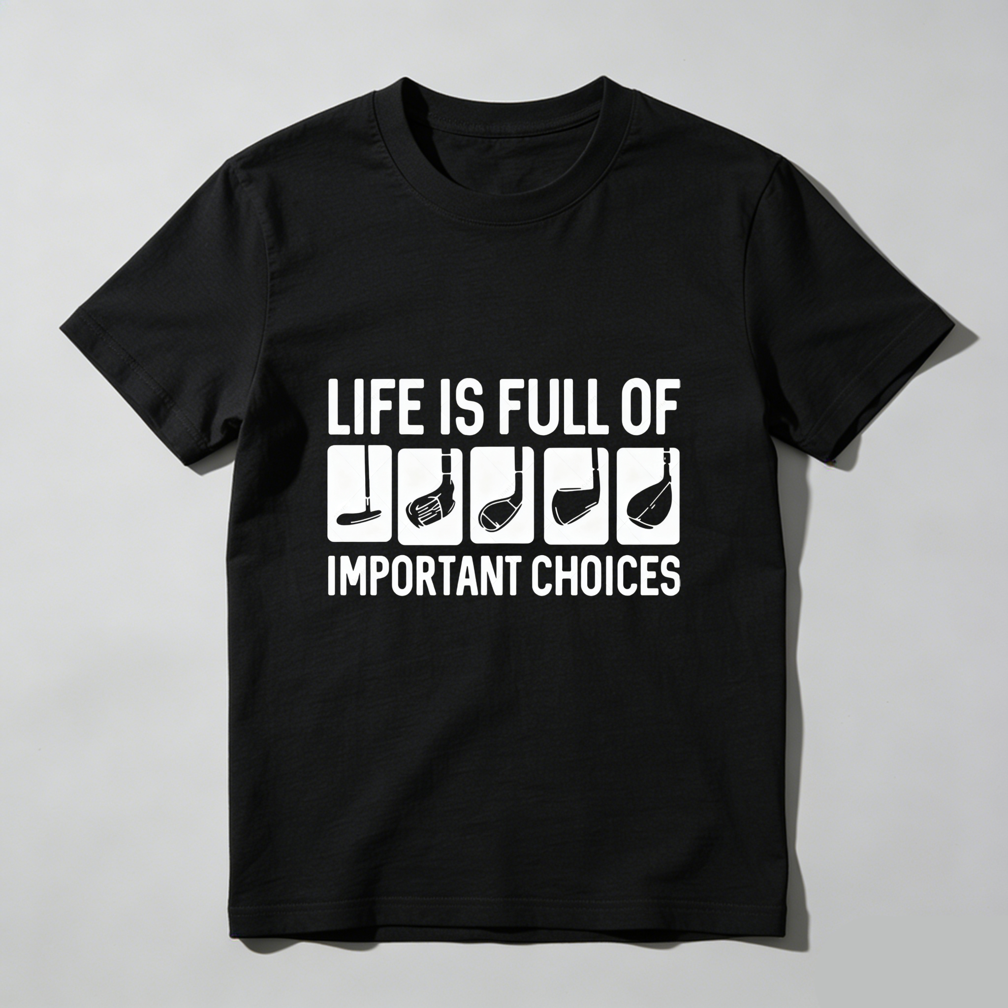 TEECURENT Life Is Full Of Important Choices Pure Cotton Short Sleeve T Shirt-TeeCurent