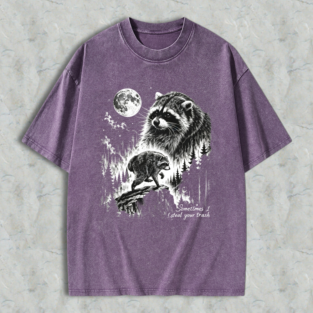 Vintage Howling Raccoon Shirt, Ironic Shirt, Weirdcore, Weird Shirt, Meme Shirt, Vintage 90s Tee Washed Shirt 
