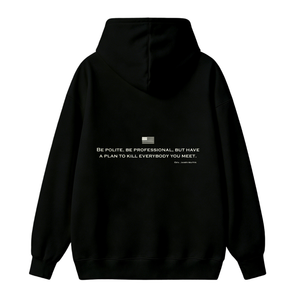 Be Polite Be Professional Quote Unisex Classic Hoodie