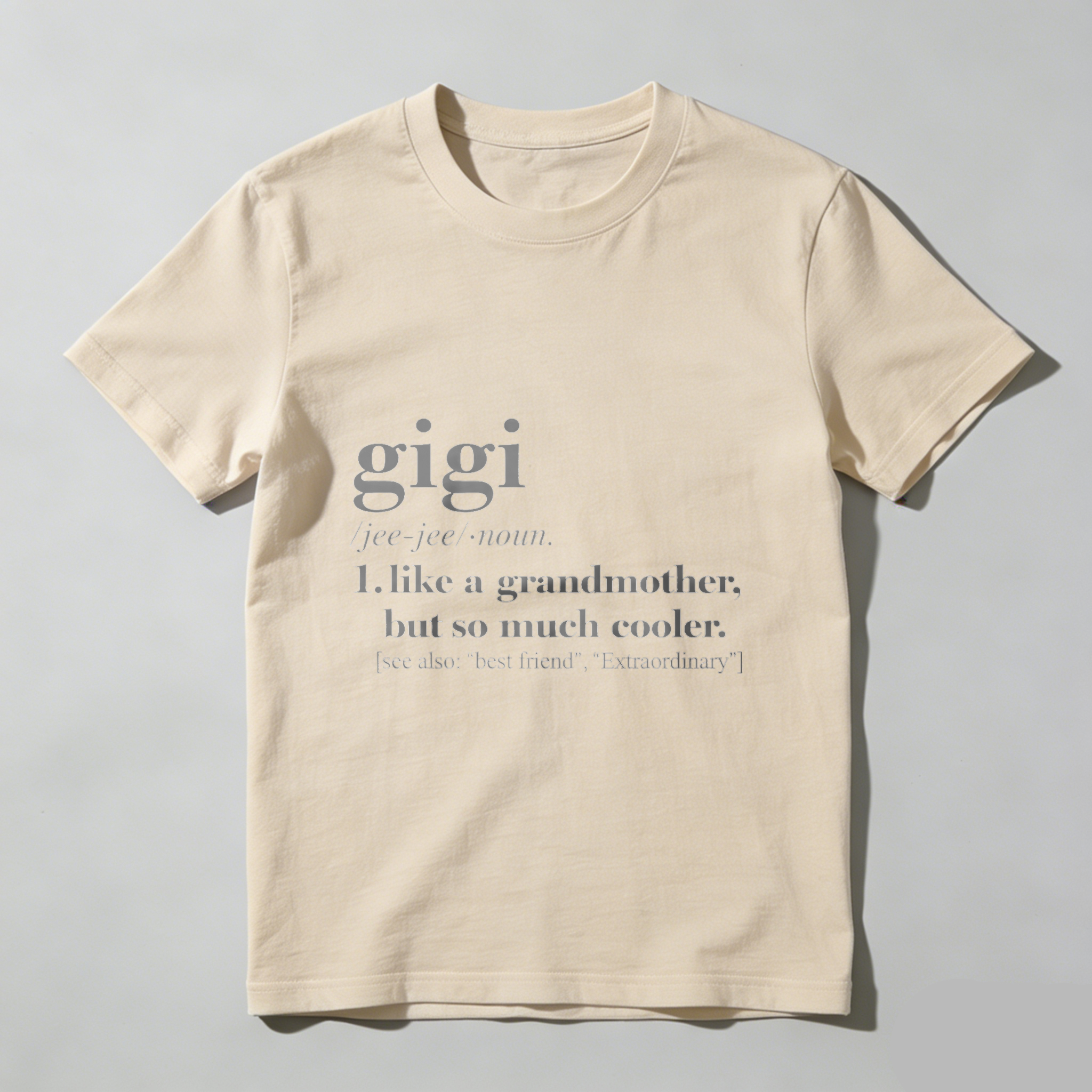 TEECURENT Gigi Definition T Shirt Like A Grandmother But So Much Cooler Best Friend Extraordinary Gift For Grandma Cool Grandmother Shirt WOMEN