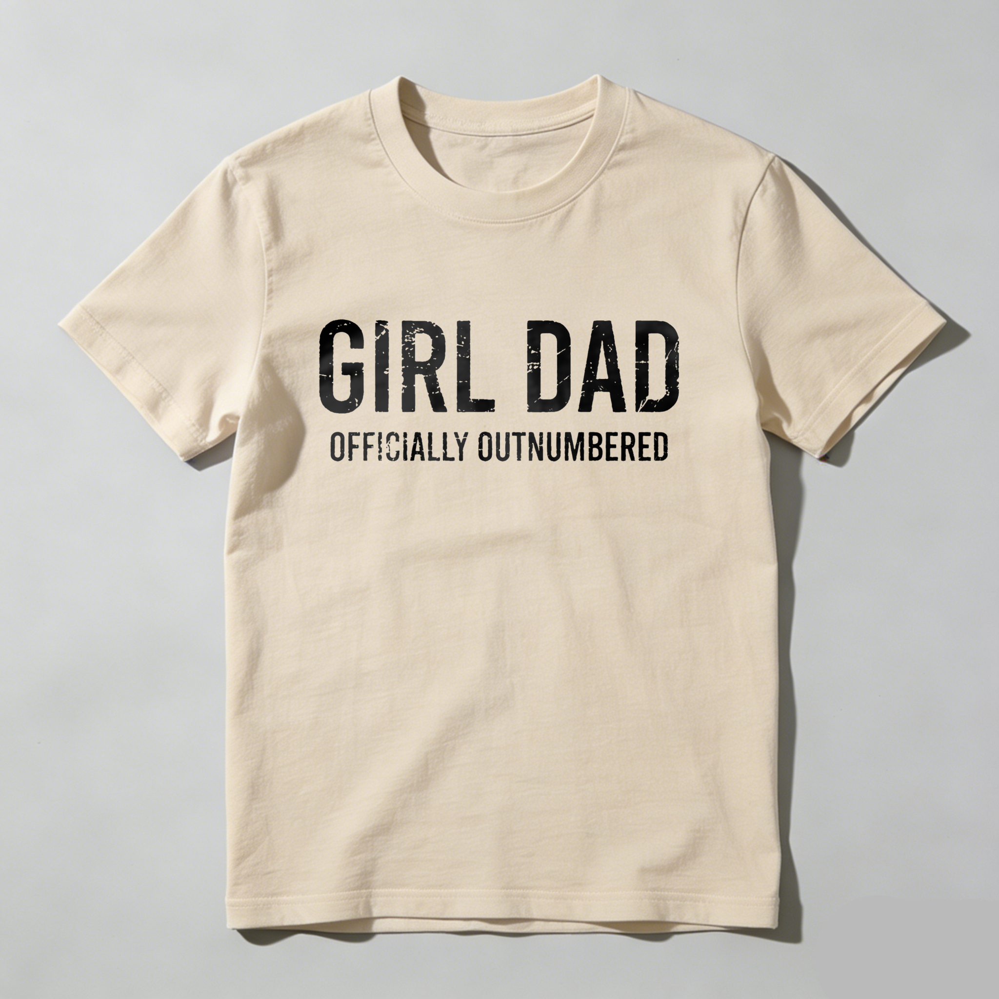 Girl Dad Officially Outnumbered T Shirt Made In Usa