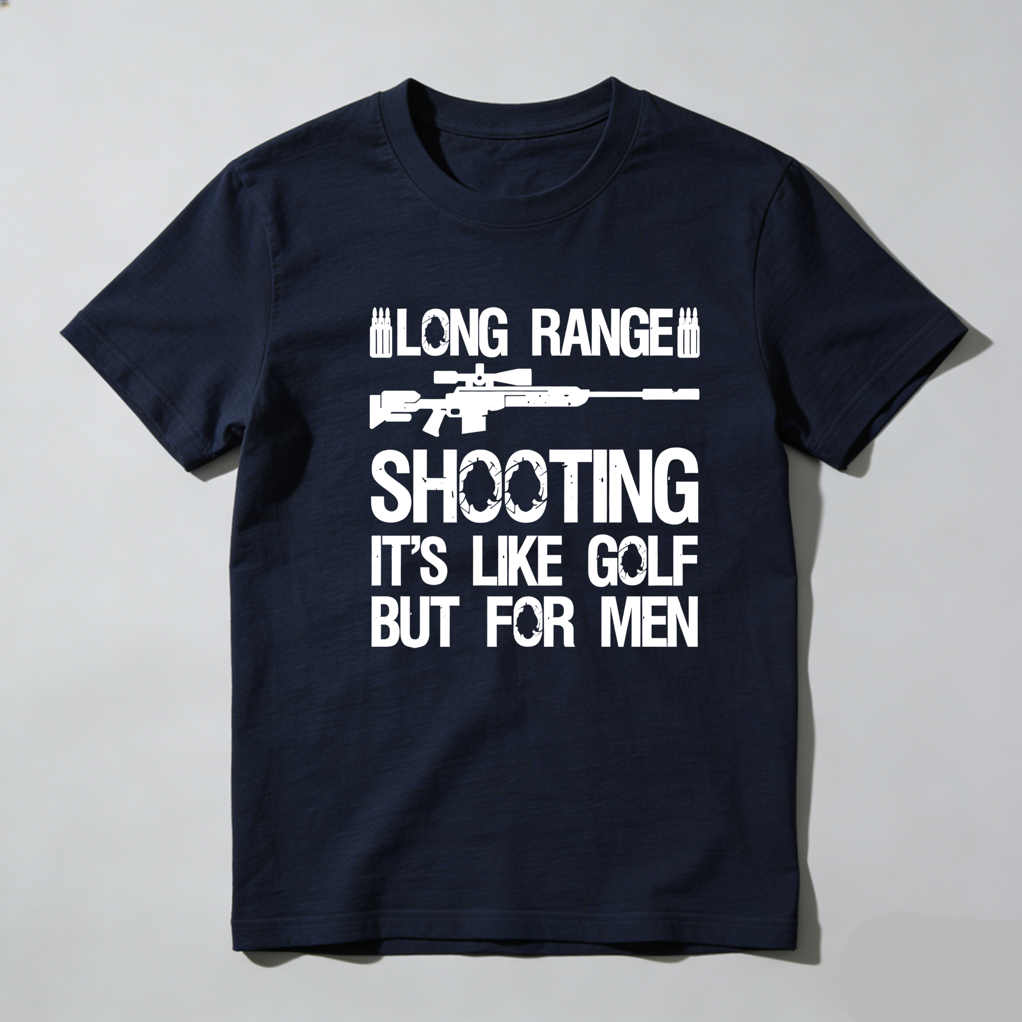 TEECURENT Long Range Shooting Like Golf For Men Pure Cotton Short Sleeve T Shirt-TeeCurent