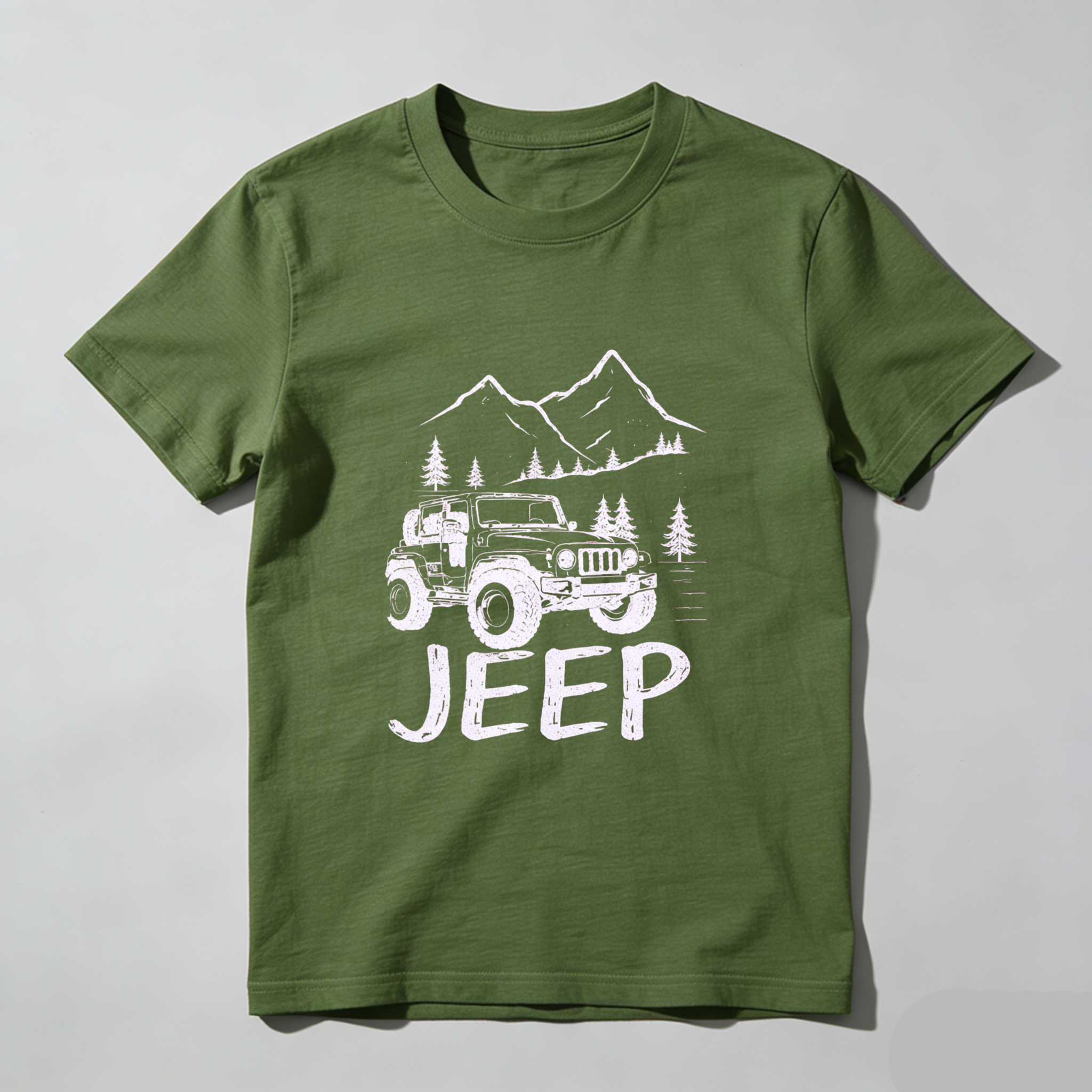 Jeep Mountain Adventure Off Road Vehicle Graphic T Shirt For Men And Women Outdoor Camping Hiking Lifestyle Apparel