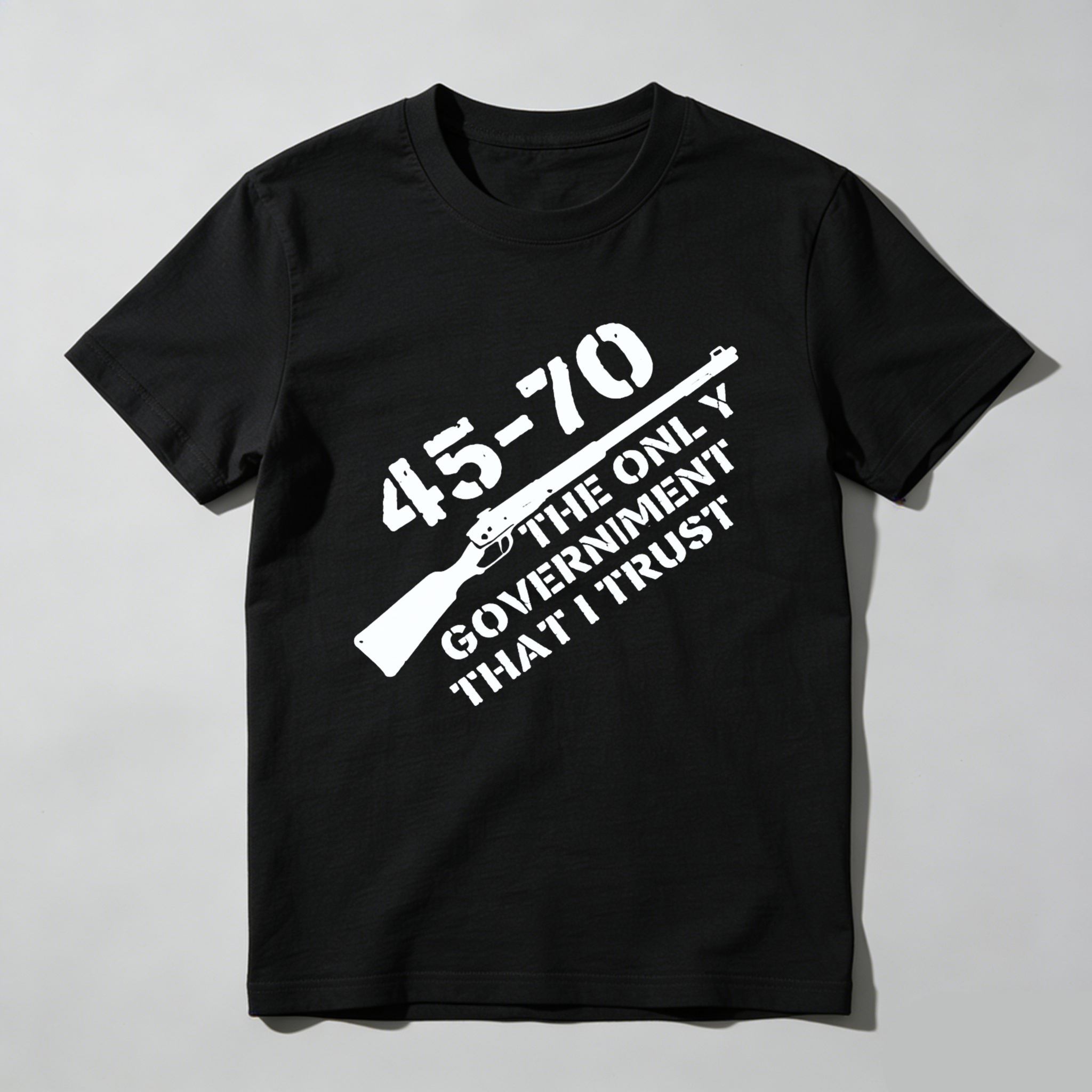 Teecurent 45 70 The Only Government That I Trust Pure Cotton Short Sleeve T Shirt(1)