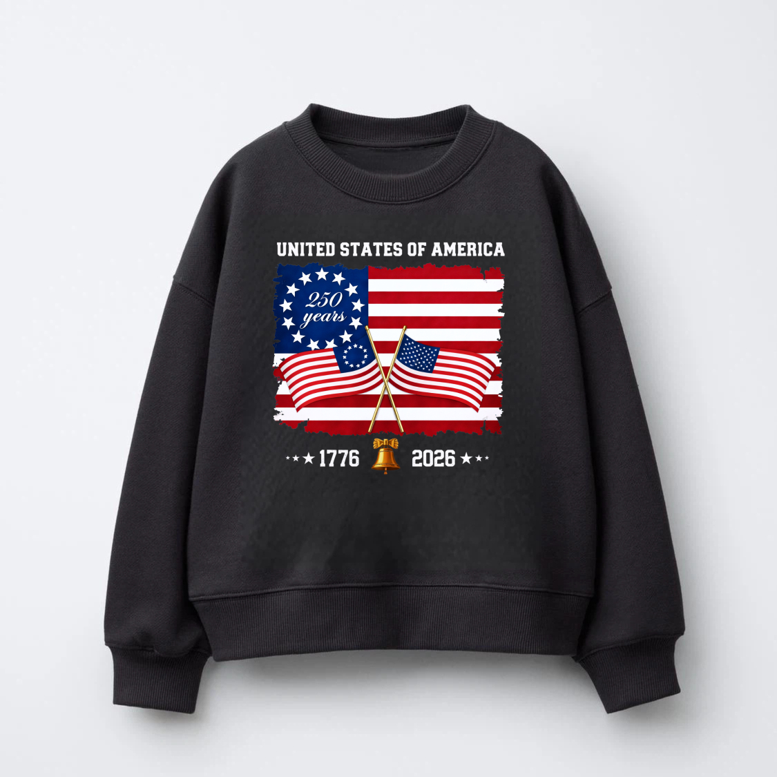 United States Of America 250 Years 1776 2026 Independence Day Flag Sweatshirt
