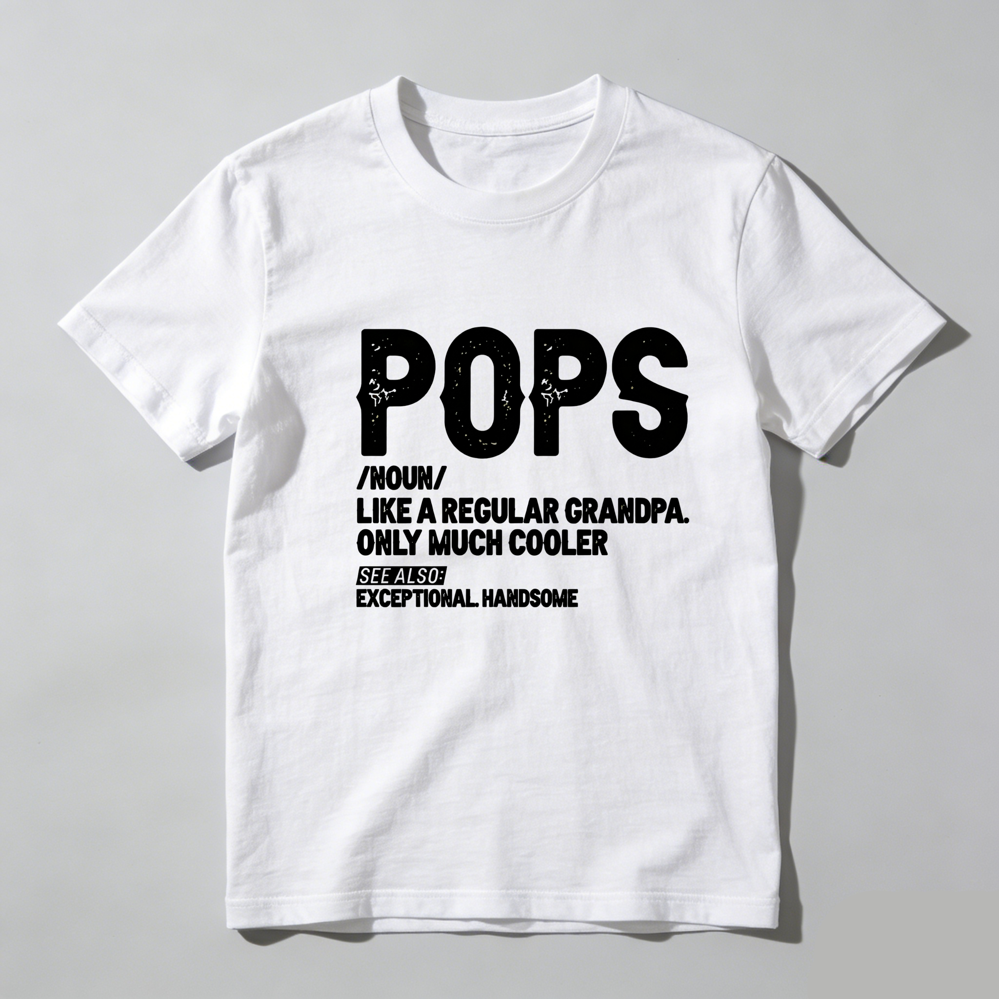 TEECURENT Pops Definition Exceptional Handsome Pure Cotton Short Sleeve T-Shirt-TeeCurent