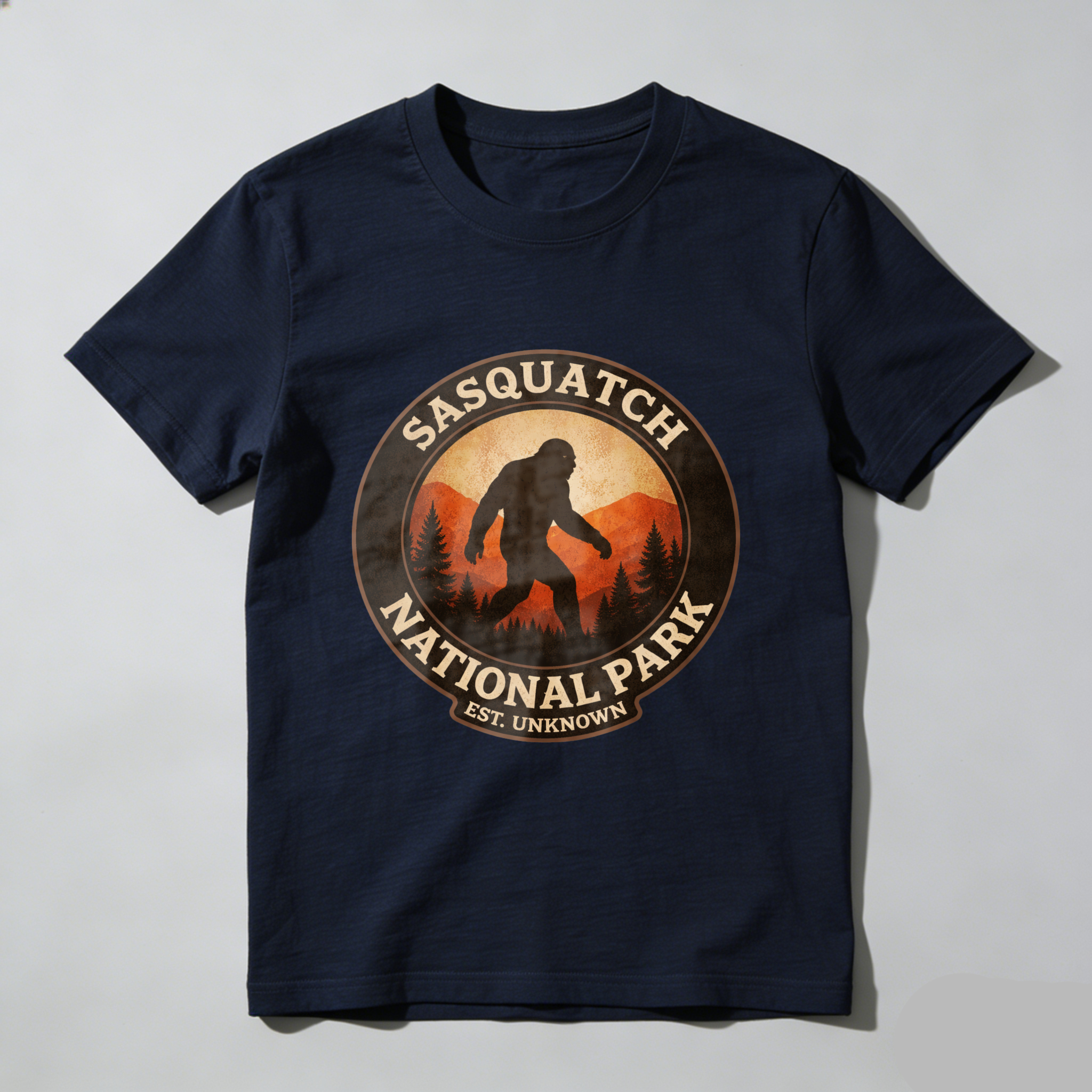 TEECURENT Sasquatch National Park T-Shirt Bigfoot Legend Outdoor Adventure Graphic Tee Unisex Casual Shirt