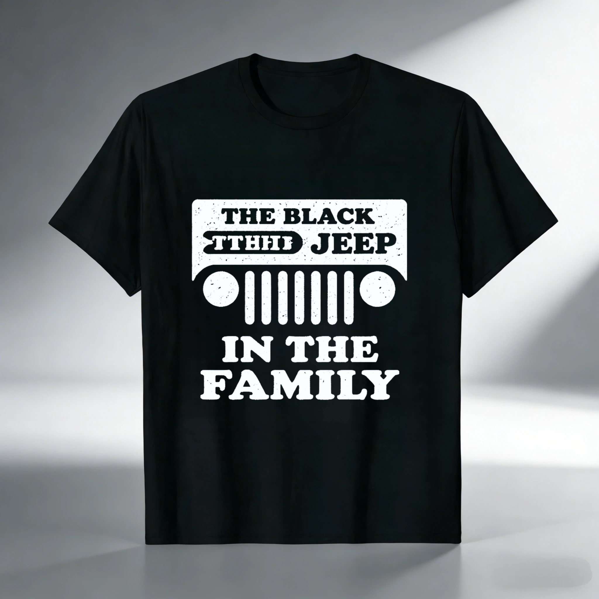 The Black Jeep In The Family T Shirt For Jeep Enthusiasts And Off Road Adventure Lovers