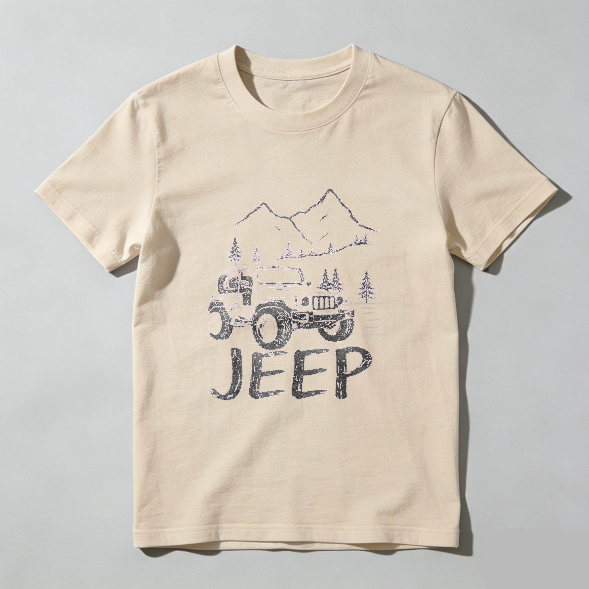 Jeep Mountain Adventure Off Road Vehicle Graphic T Shirt For Men And Women Outdoor Camping Hiking Lifestyle Apparel