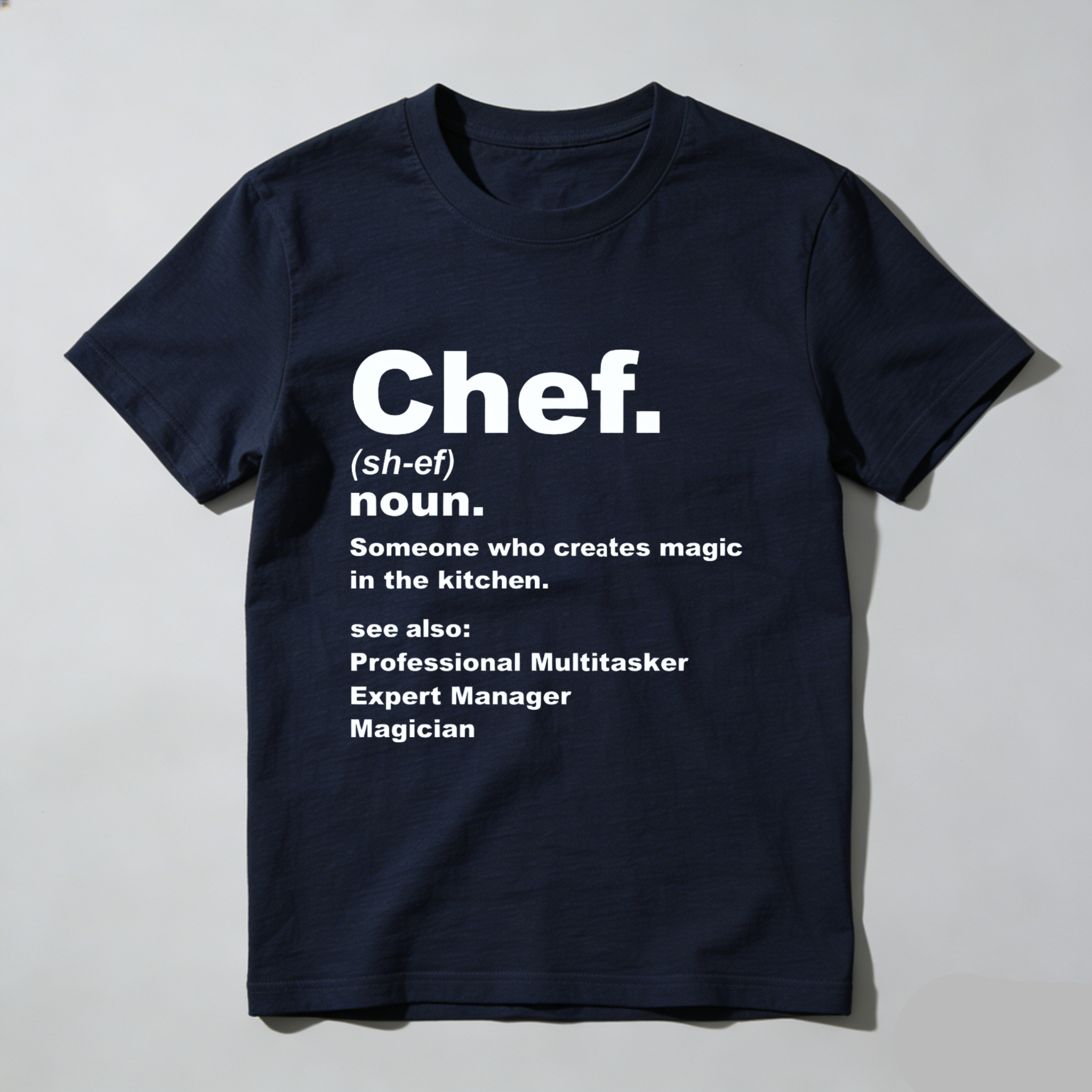 TEECURENT Chef Definition T Shirt Kitchen Magic Professional Multitasker Expert Manager Magician Funny Cooking Gift For Chefs WOMEN