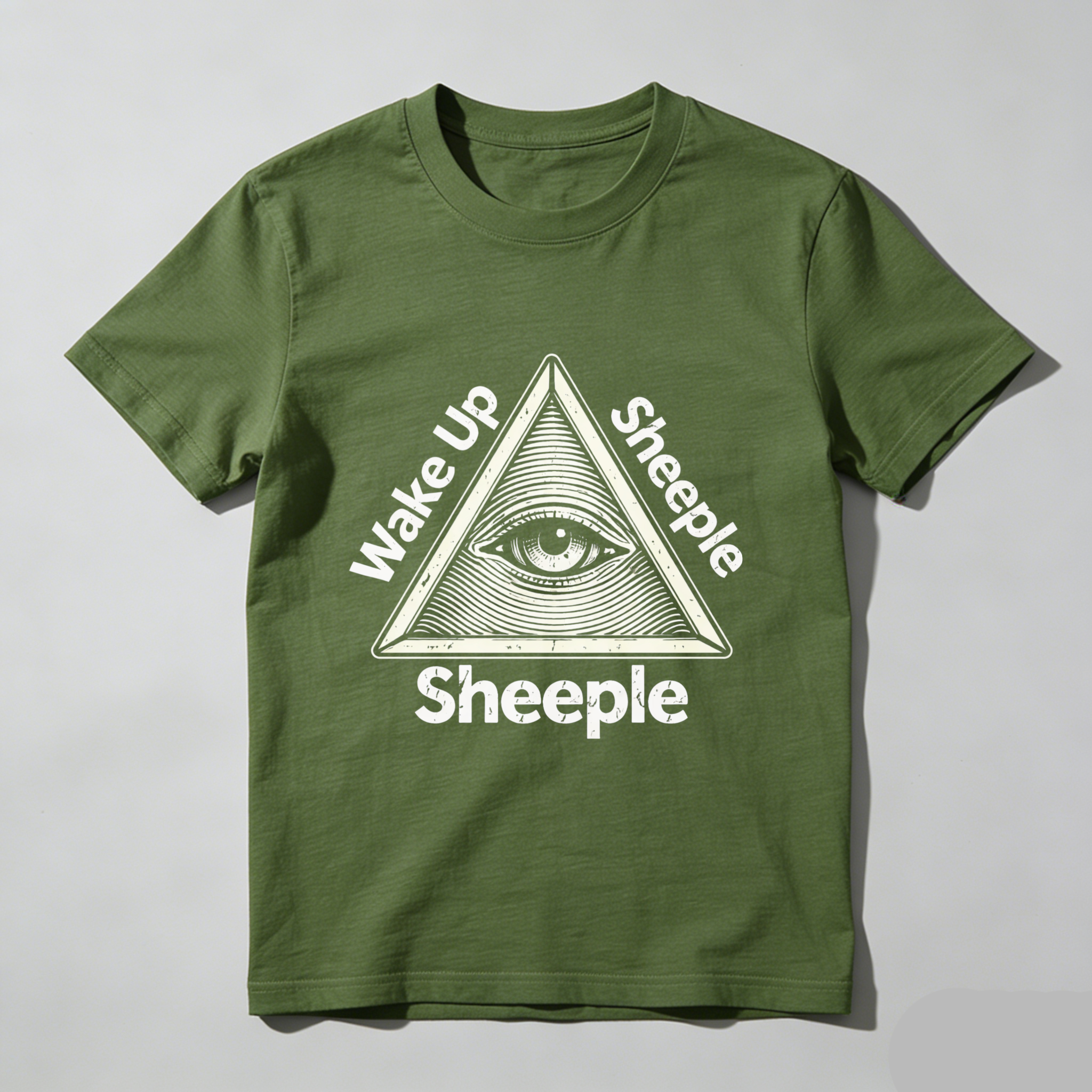 TEECURENT  Wake Up Sheeple Eye In Pyramid Sheeple TEECURENT