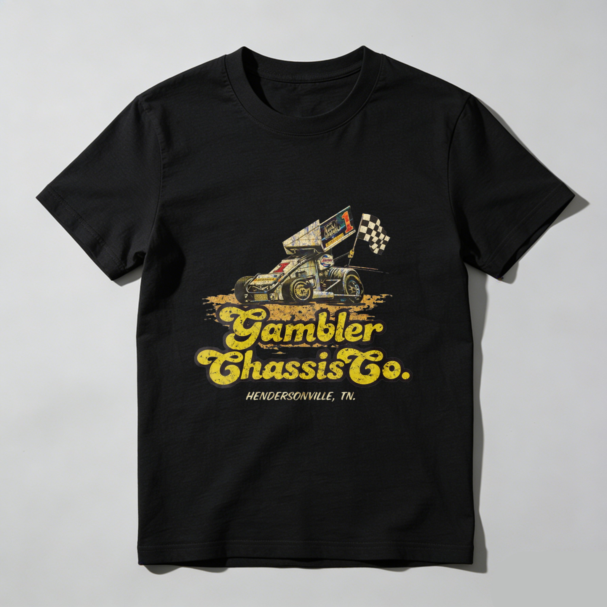 Gambler Chassis Co Hendersonville Tn Racing Car Design T Shirt