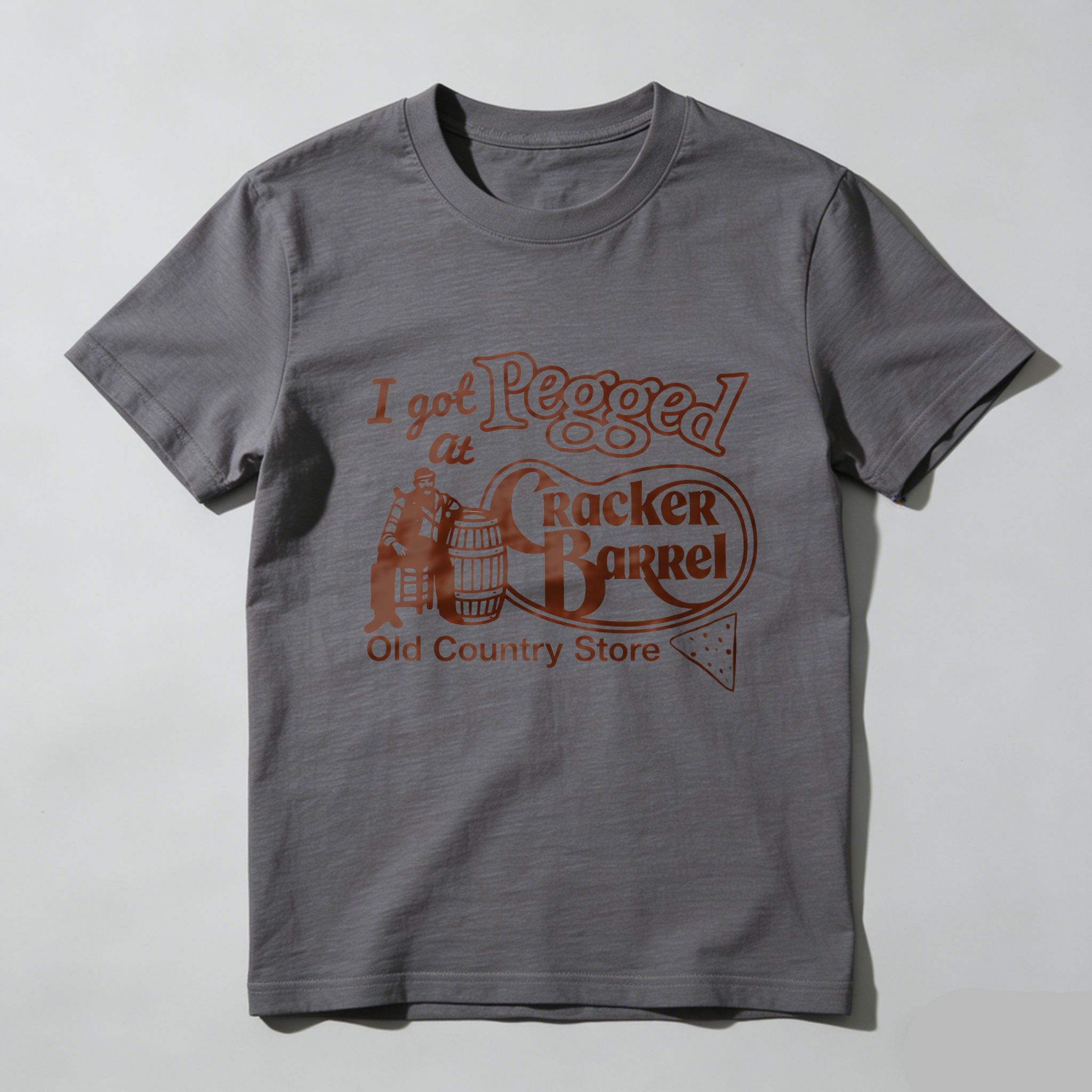TEECURENTI Got Pegged At Cracker Barrel Old Country Store T Shirt-TeeCurent