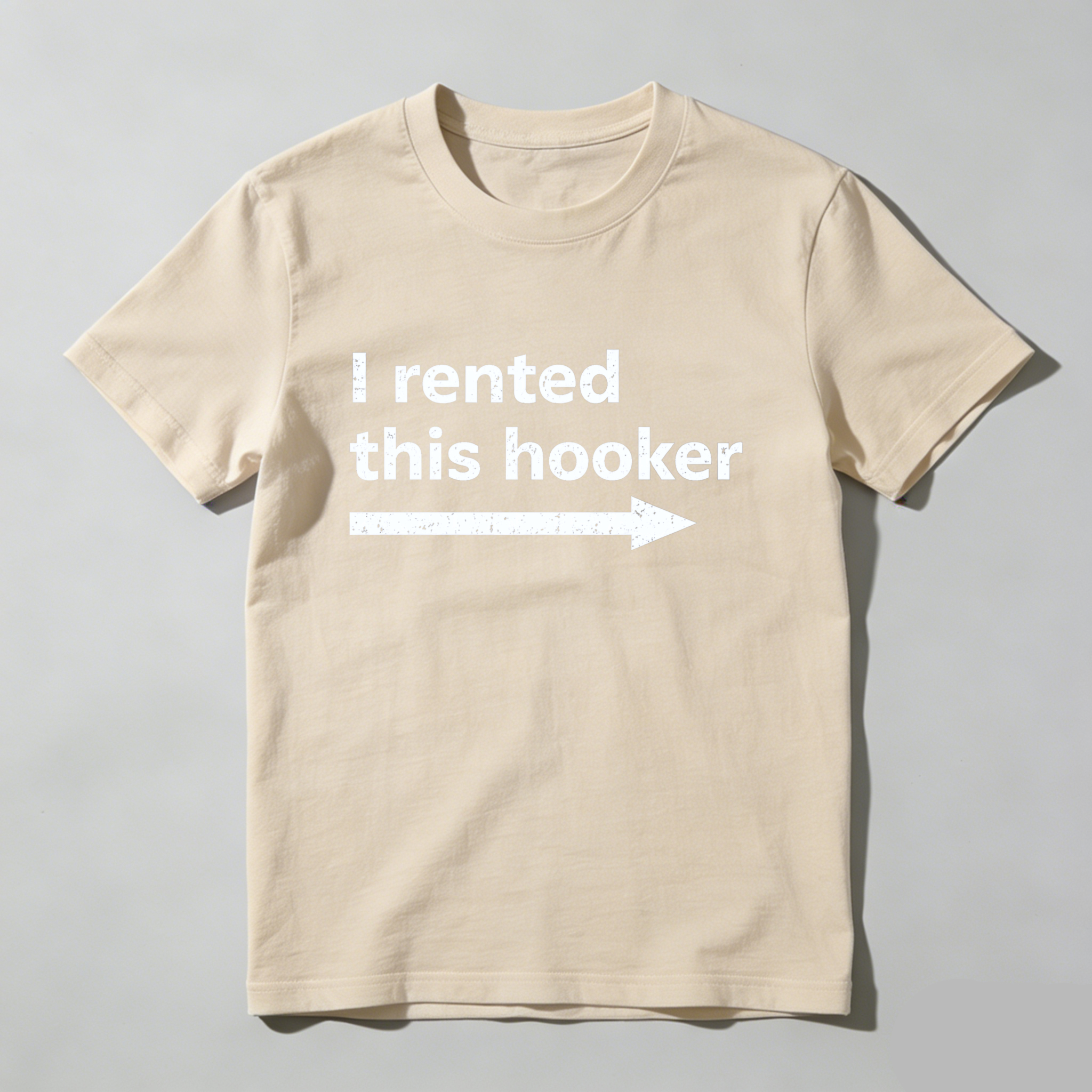 I Rented This Hooker T Shirt Made In Usa Humor Statement Graphic Tee For Men And Women Casual Wear Funny Shirt