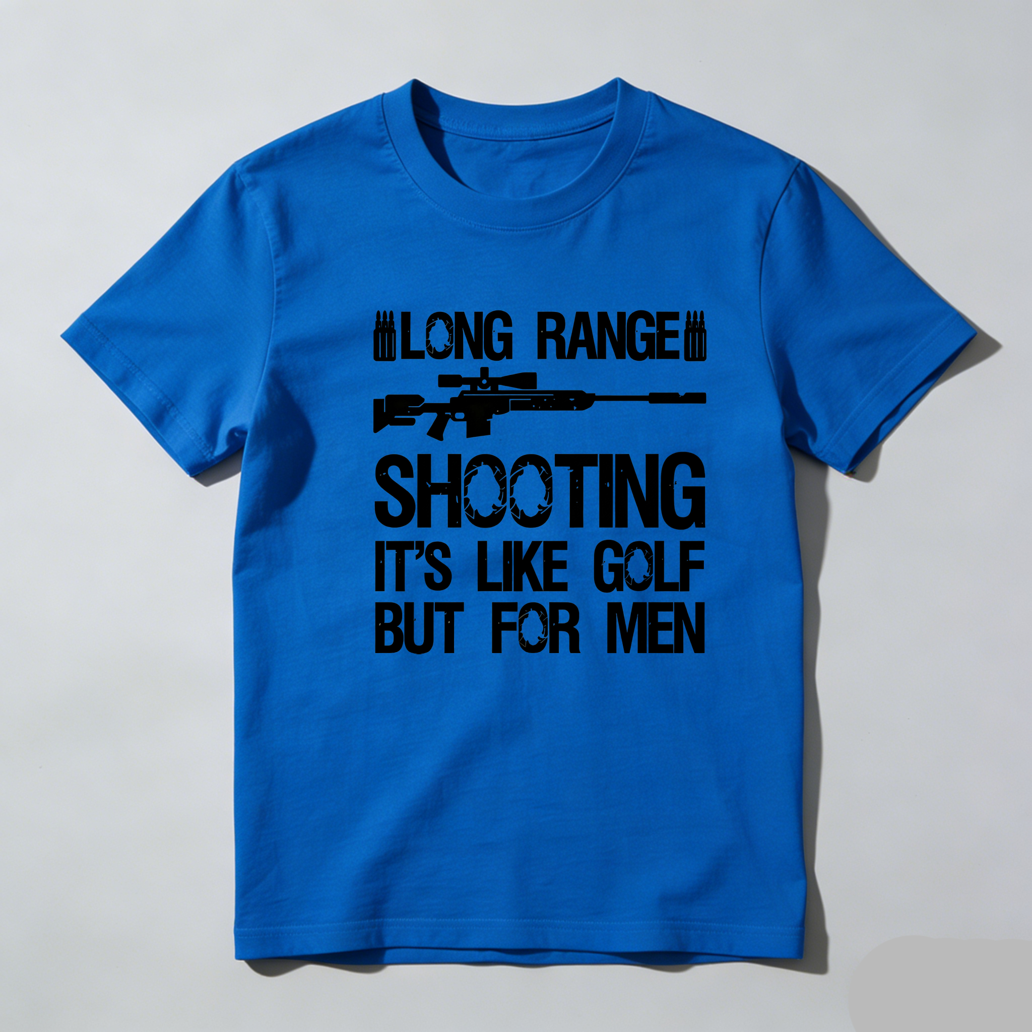 TEECURENT Long Range Shooting Like Golf For Men Pure Cotton Short Sleeve T Shirt-TeeCurent