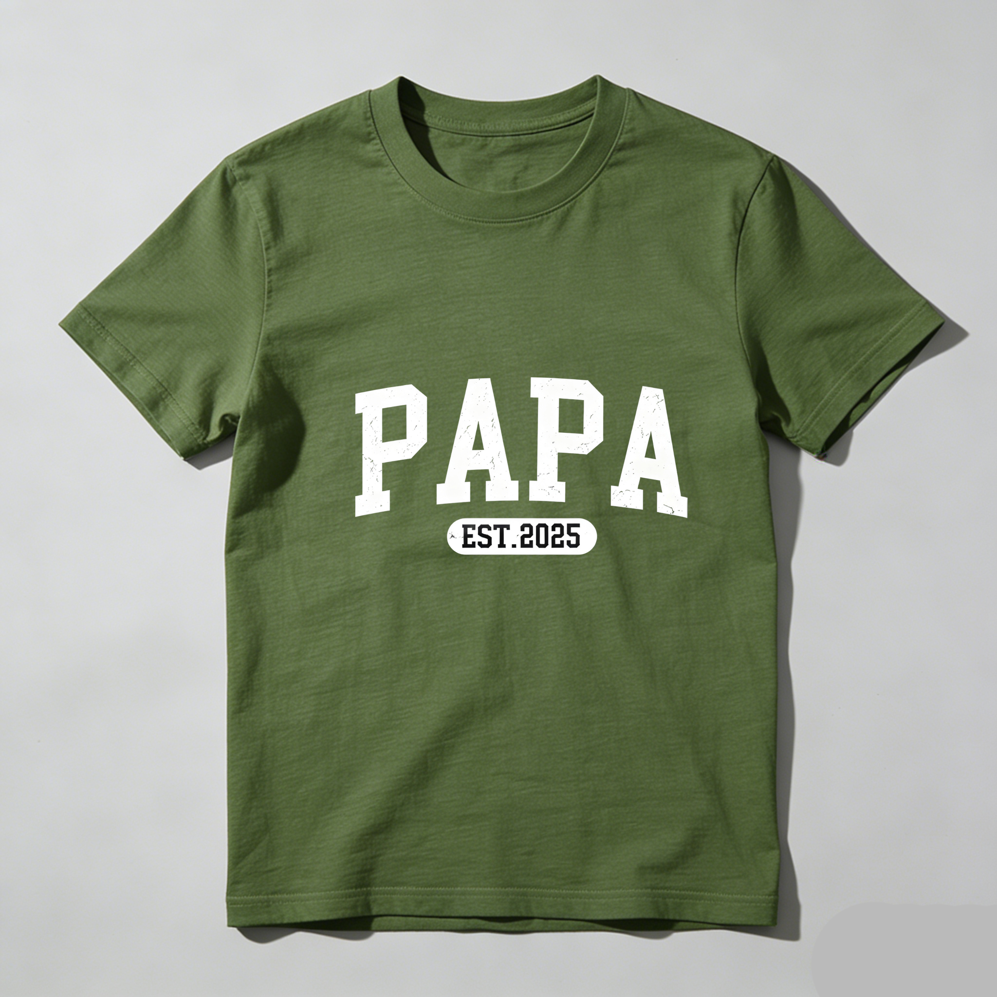 TEECURENT Papa Est 2025 Pure Cotton Short Sleeve T Shirt-TeeCurent