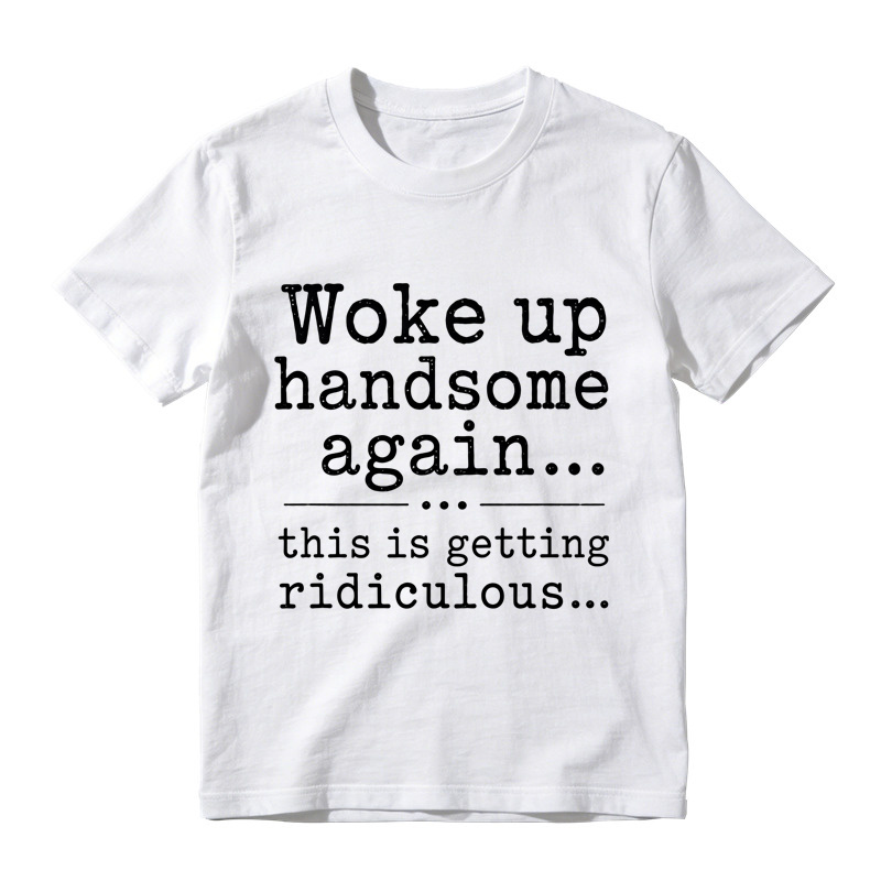 Woke Up Handsome Again This Is Getting Ridiculous Vintage Typewriter Graphic Tee