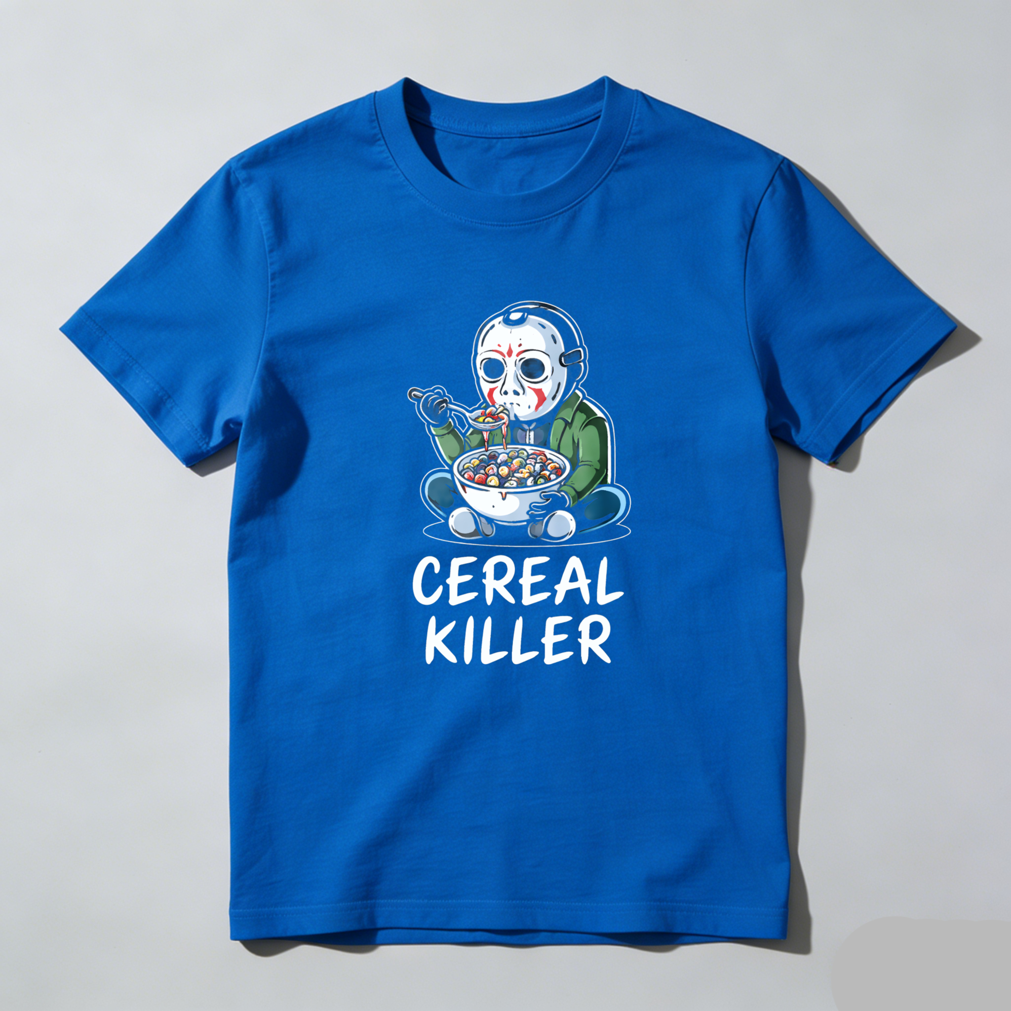 TEECURENT Cereal Killer Halloween Horror Movie Character T-Shirt With Funny Pop Culture Design For Men And Women-TeeCurent