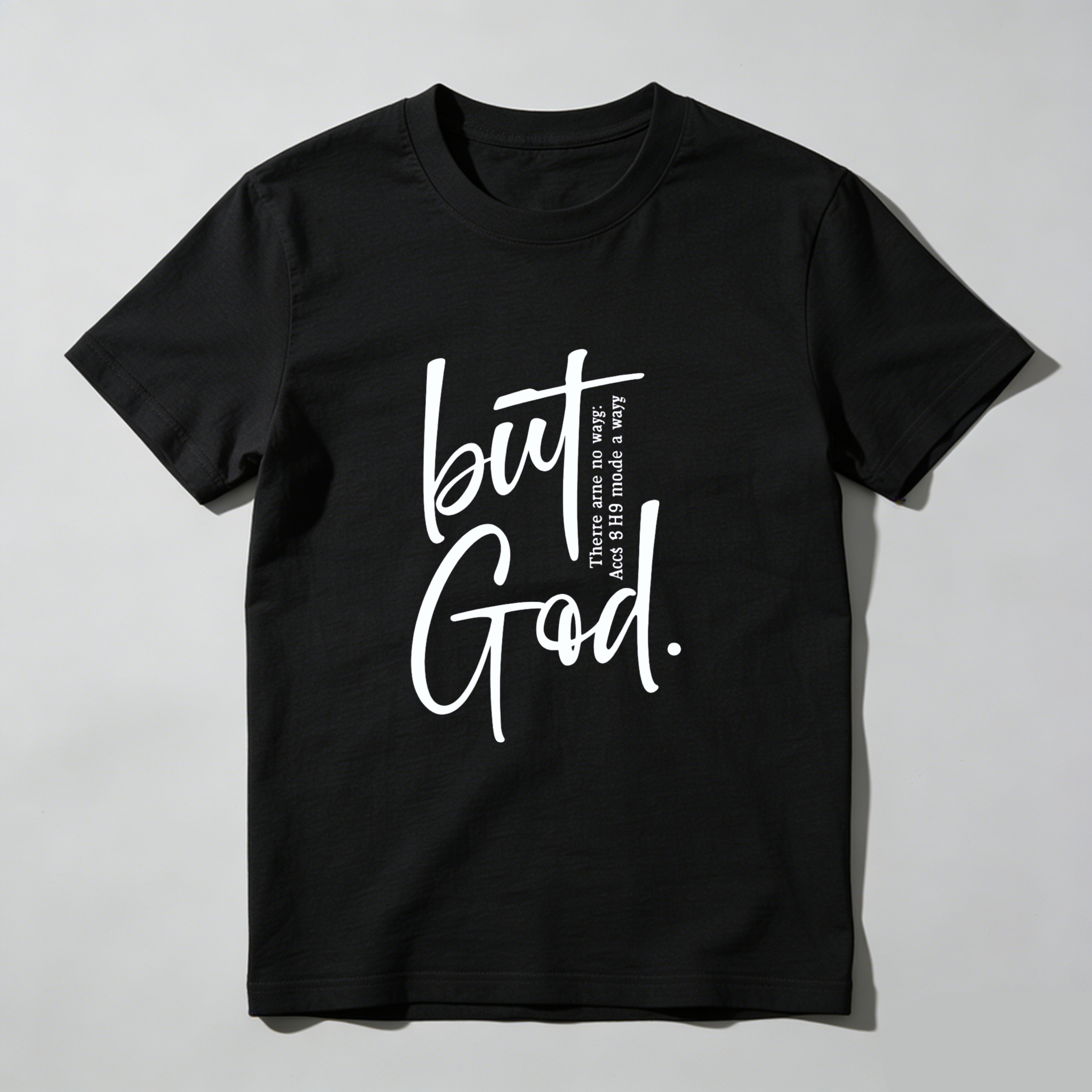TEECURENT But God There Was No Way But He Made A Way Christian T Shirt Faith Inspired Religious Quote Apparel For Men And Women WOMEN
