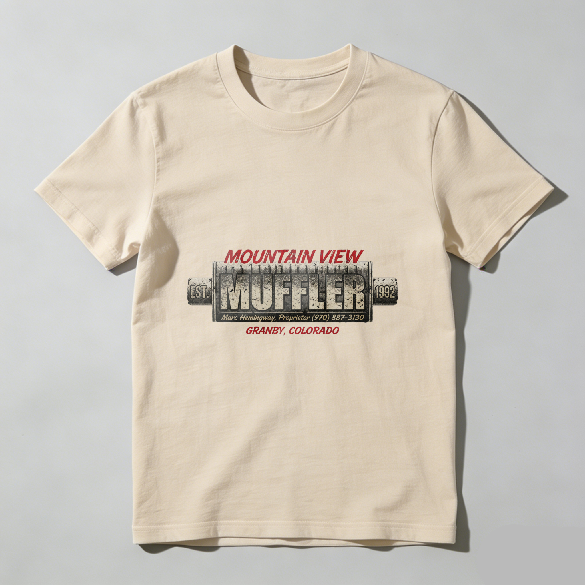 Mountain View Muffler Granby Colorado Established 1982 Auto Repair Shop T-Shirt