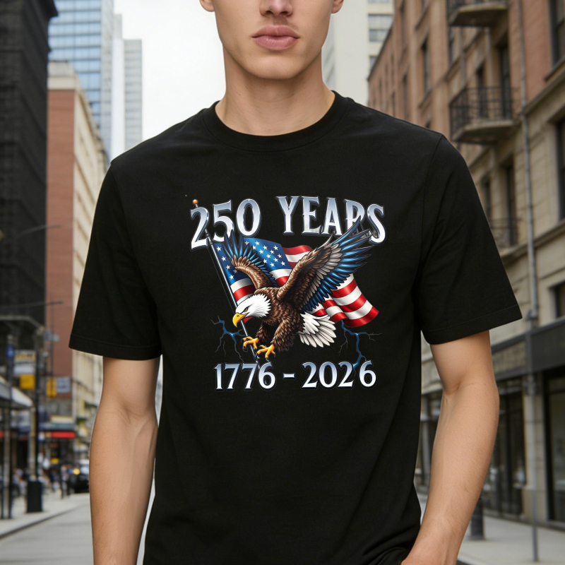 American Eagle Independence Day 250 Years 1776-2026 T-Shirt