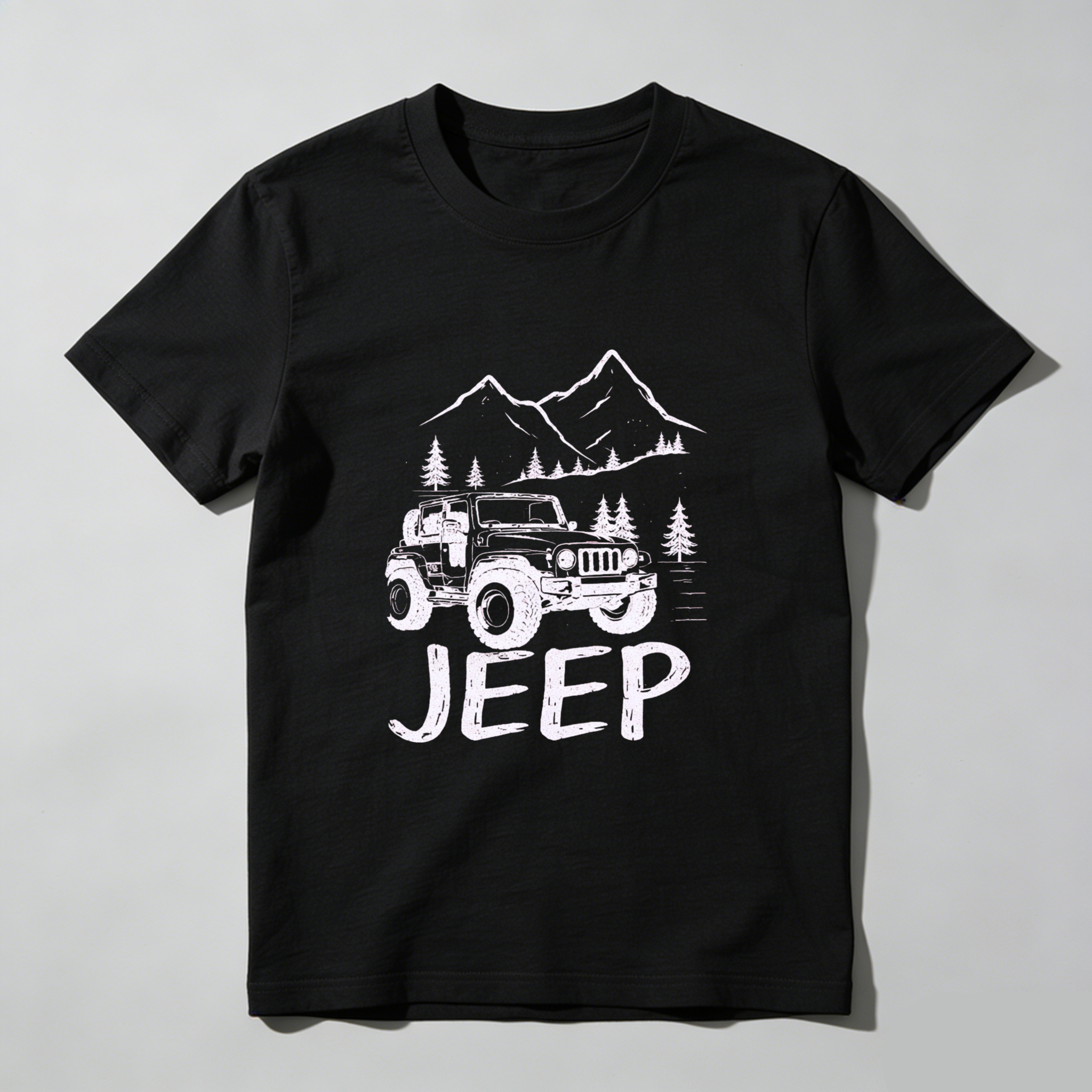 Jeep Mountain Adventure Off Road Vehicle Graphic T Shirt For Men And Women Outdoor Camping Hiking Lifestyle Apparel