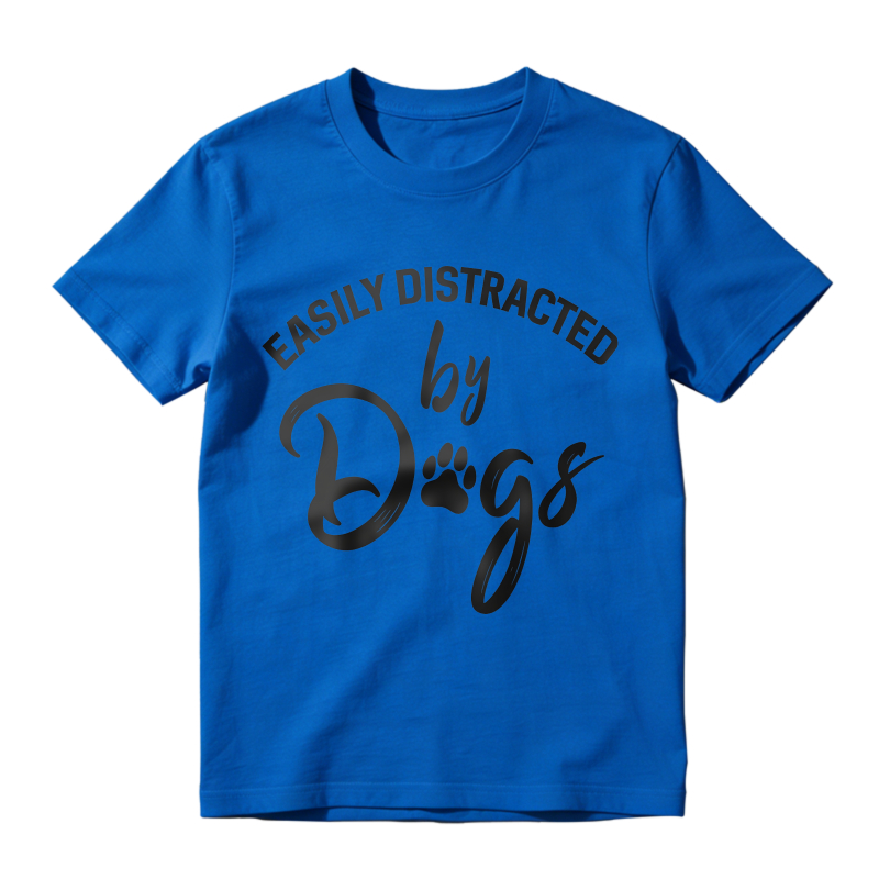 Easily Distracted By Dogs Paw Print Design Unisex Classic T-shirt