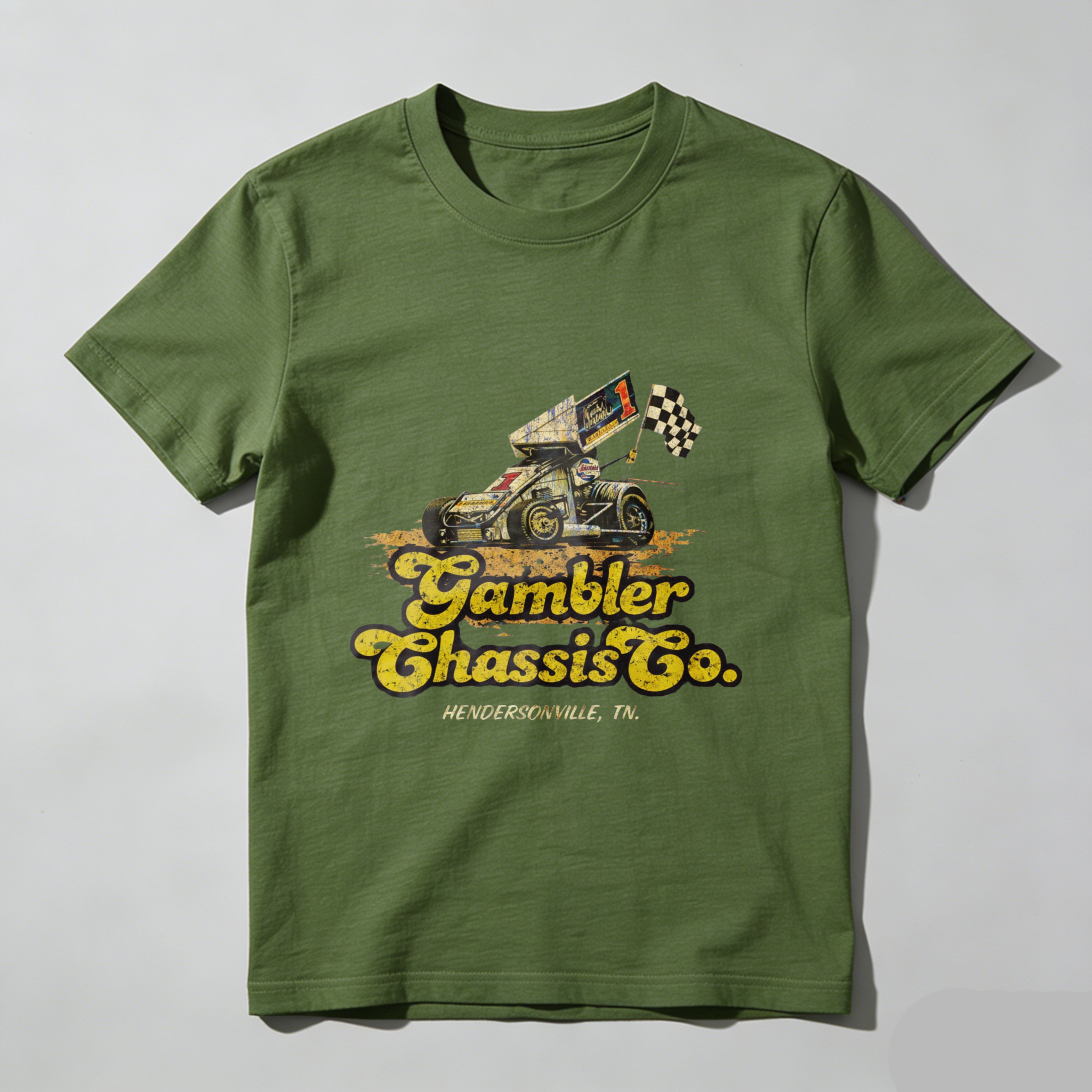 Gambler Chassis Co Hendersonville Tn Racing Car Design T Shirt