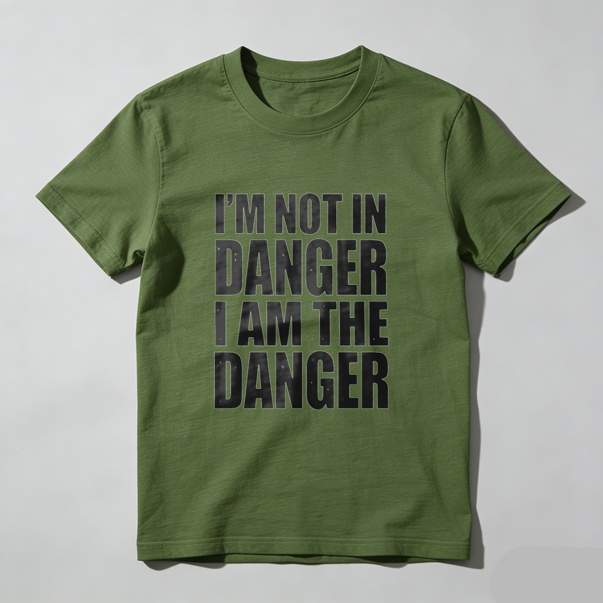 TEECURENT Im Not In Danger I Am The Danger T Shirt Black Graphic Tee Men Women Unisex Casual Top