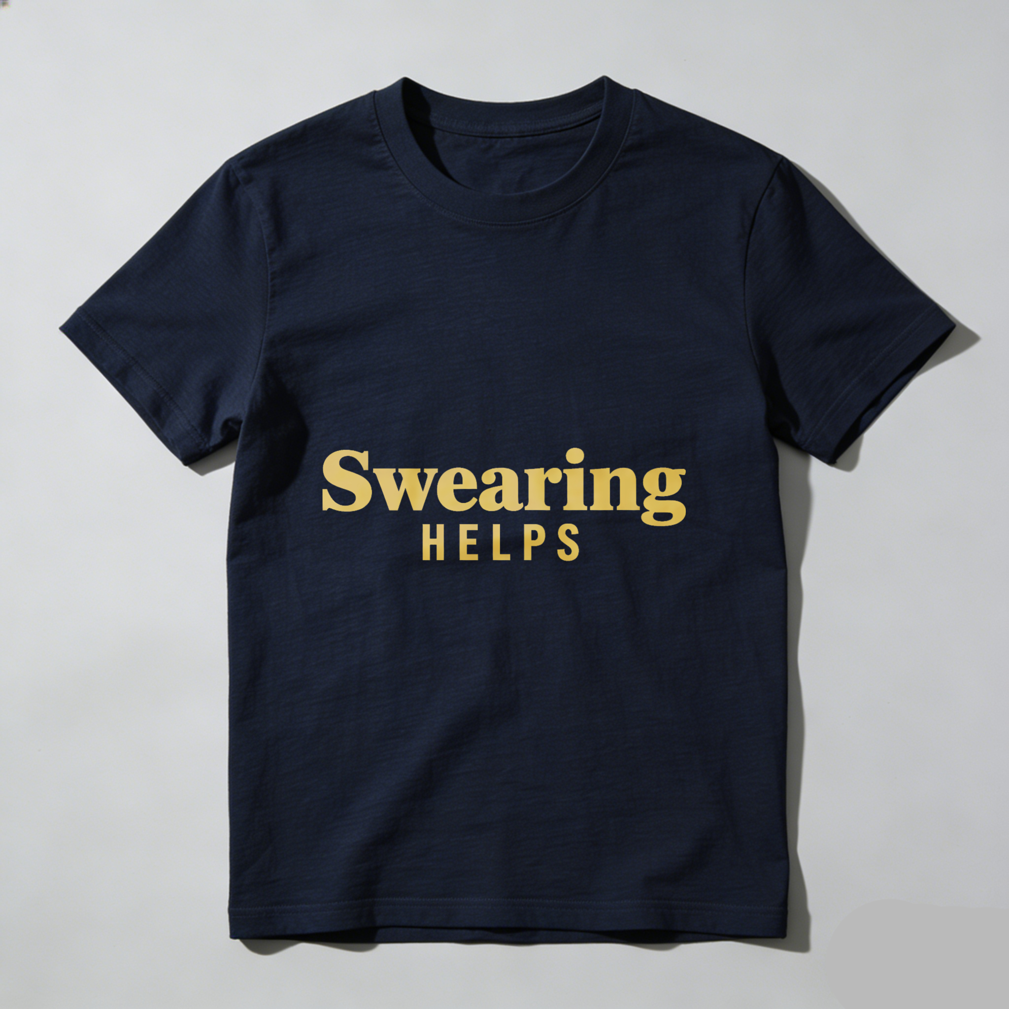 TEECURENT Swearing Helps T Shirt Funny Sassy Statement Graphic Tee For Men Women Casual Wear WOMEN