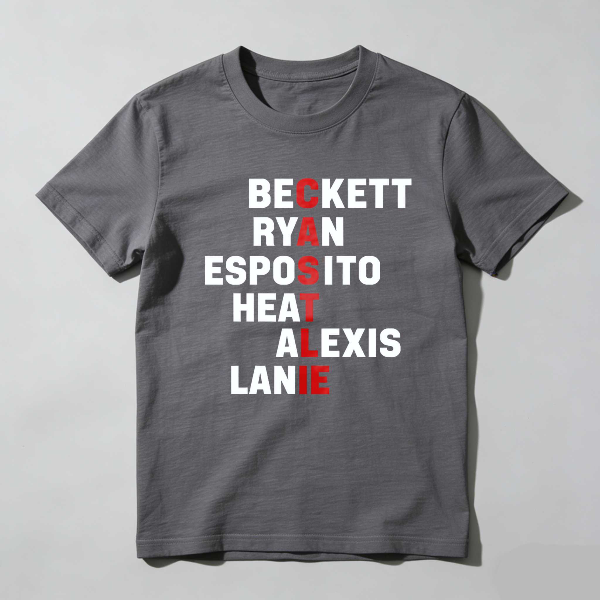 TEECURENT Beckett Ryan Esposito Heat Alexis Lanie Black T Shirt