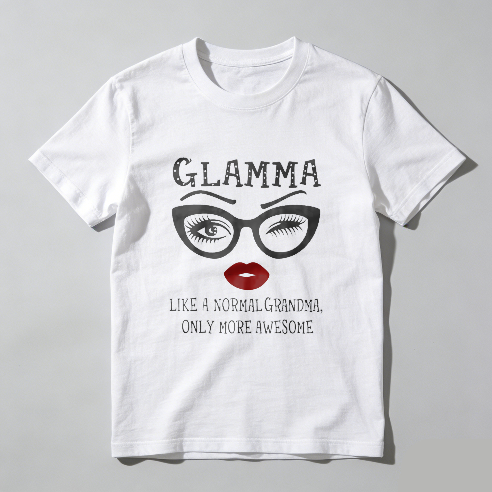 TEECURENT Glamma Like A Normal Grandma Only More Awesome T Shirt WOMEN