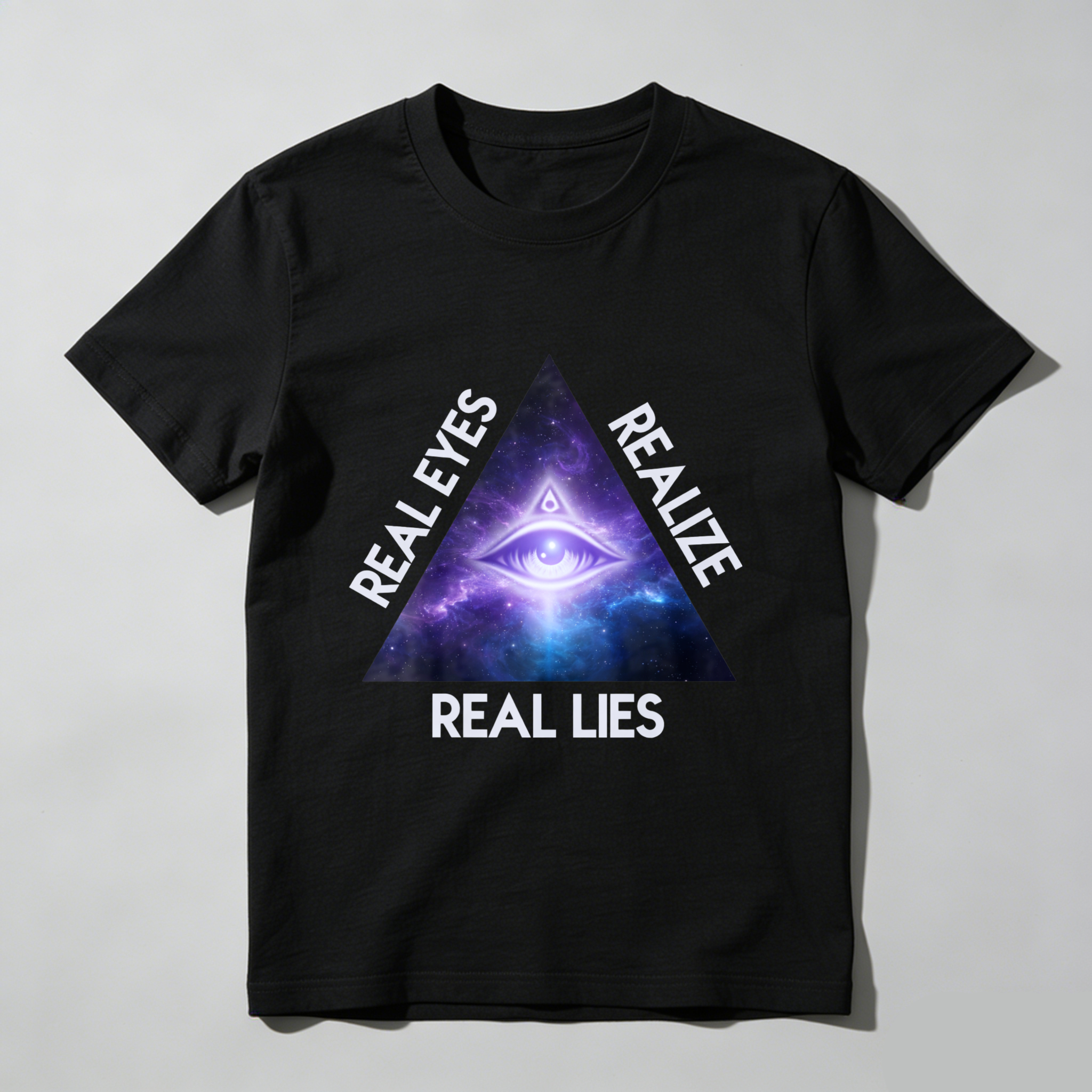 TEECURENT  Real Eyes Realize Real Lies Pyramid Eye Galaxy TEECURENT