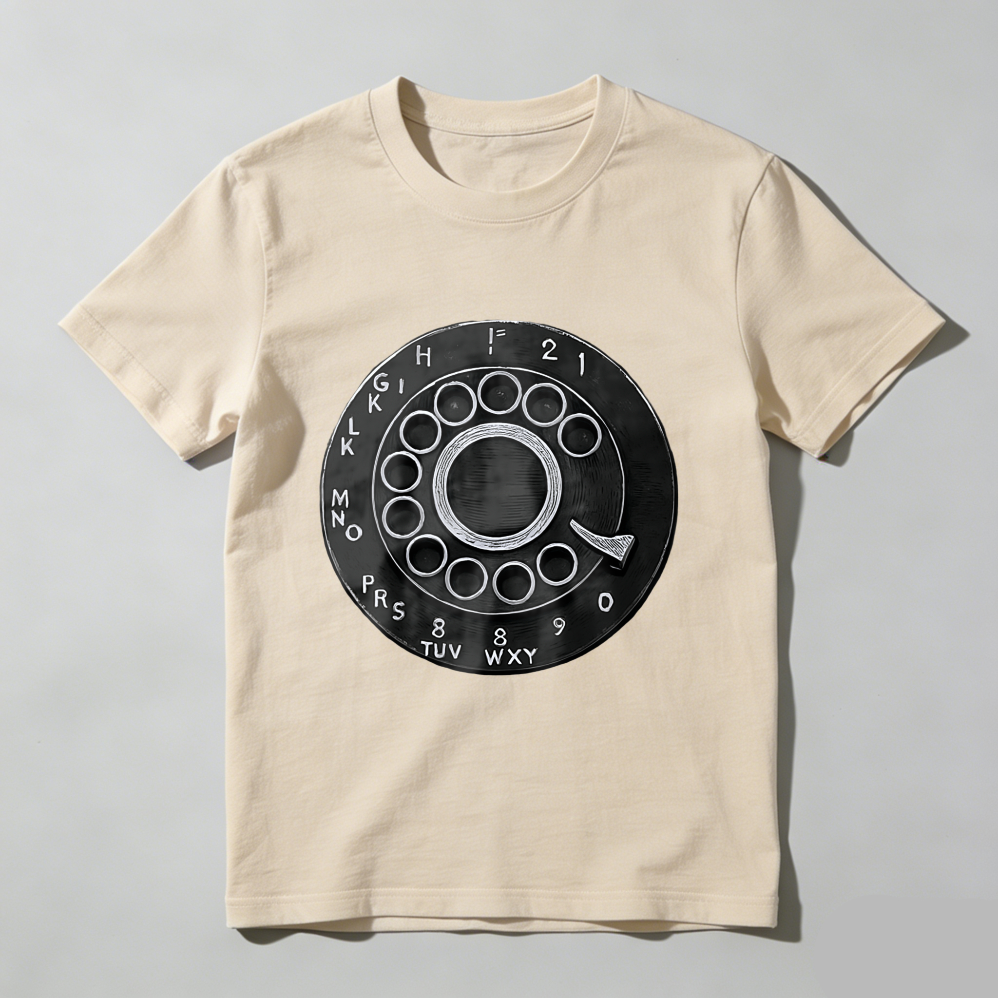Retro Rotary Dial Phone T-Shirt Vintage Telephone Design Made In Usa Unisex Black Cotton Shirt Classic Communication Theme Graphic Tee