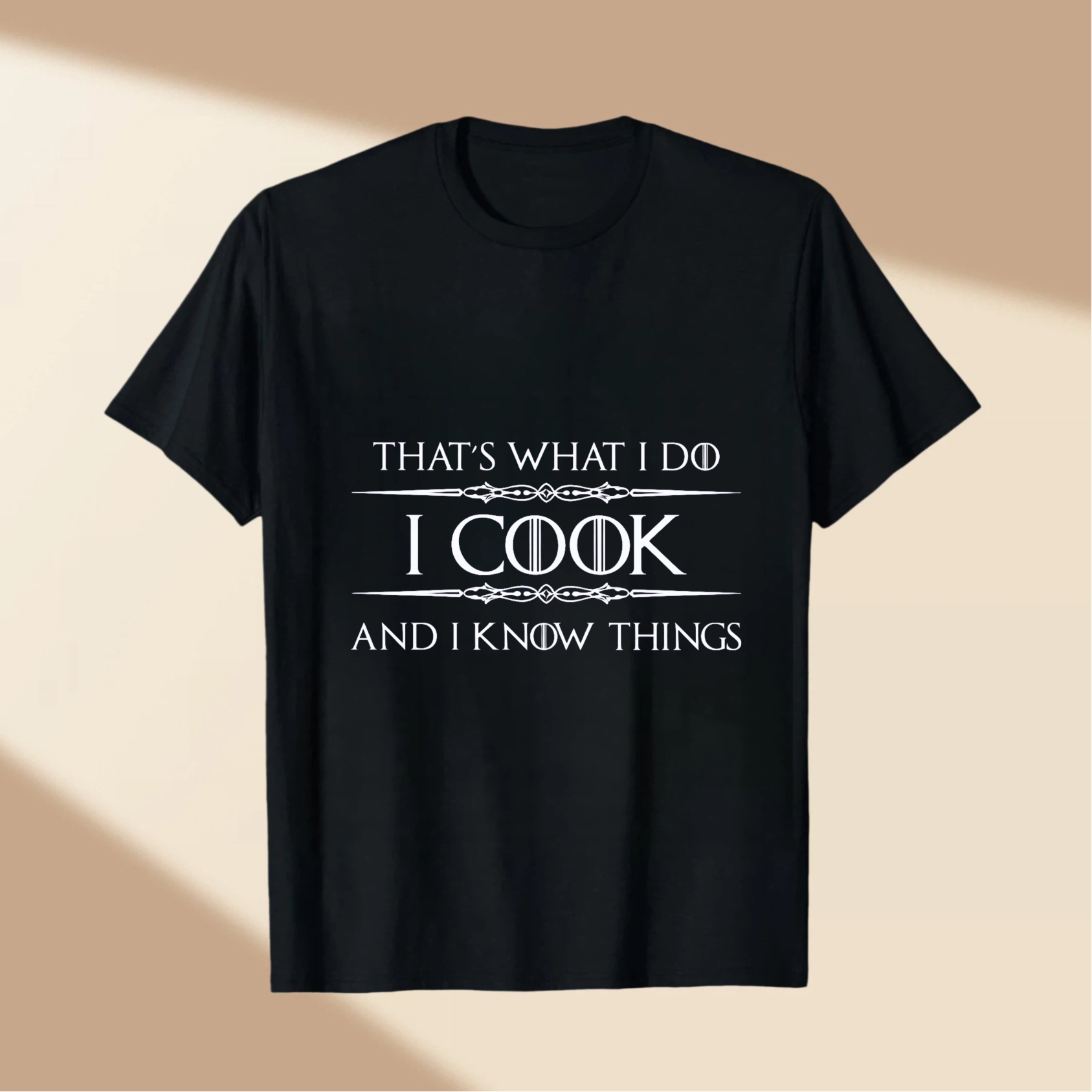 TEECURENT That's What I Do I Cook And I Know Things T-Shirt WOMEN