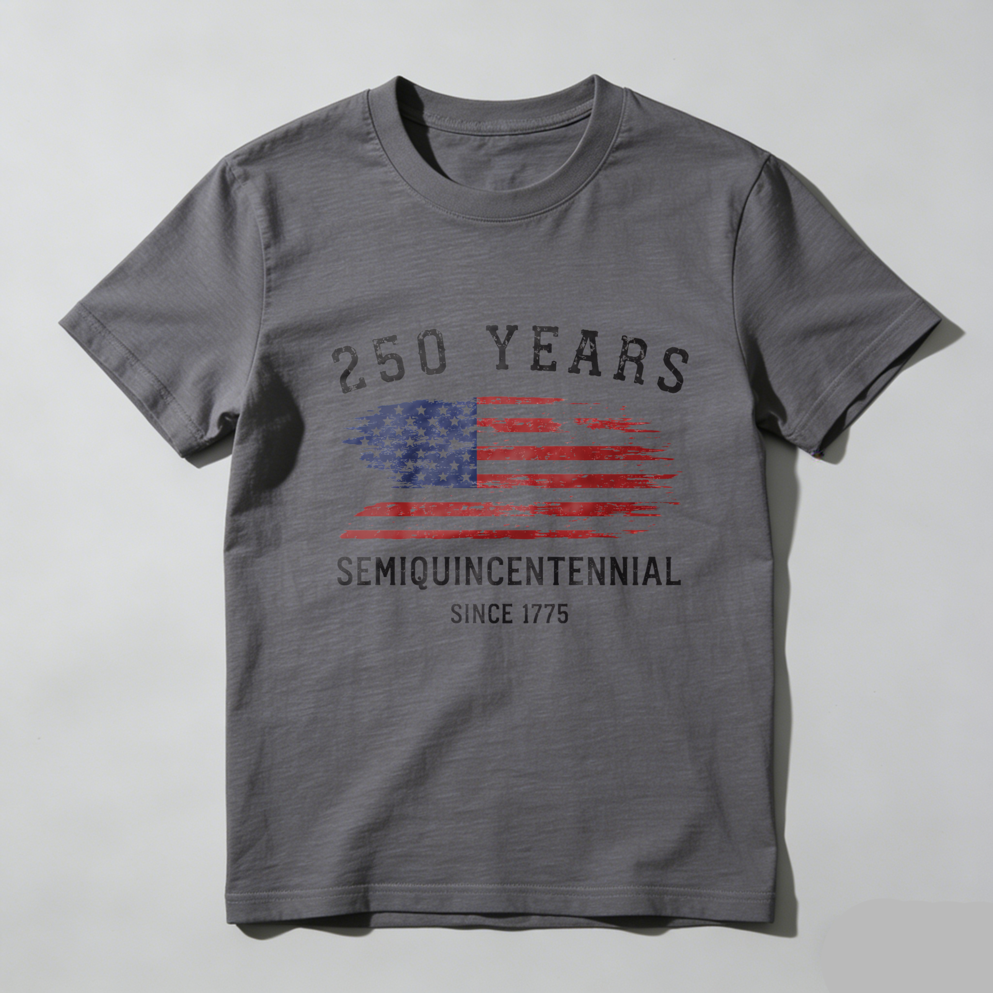 250 Years Semiquincentennial Since 1775 American Flag T-Shirt Black