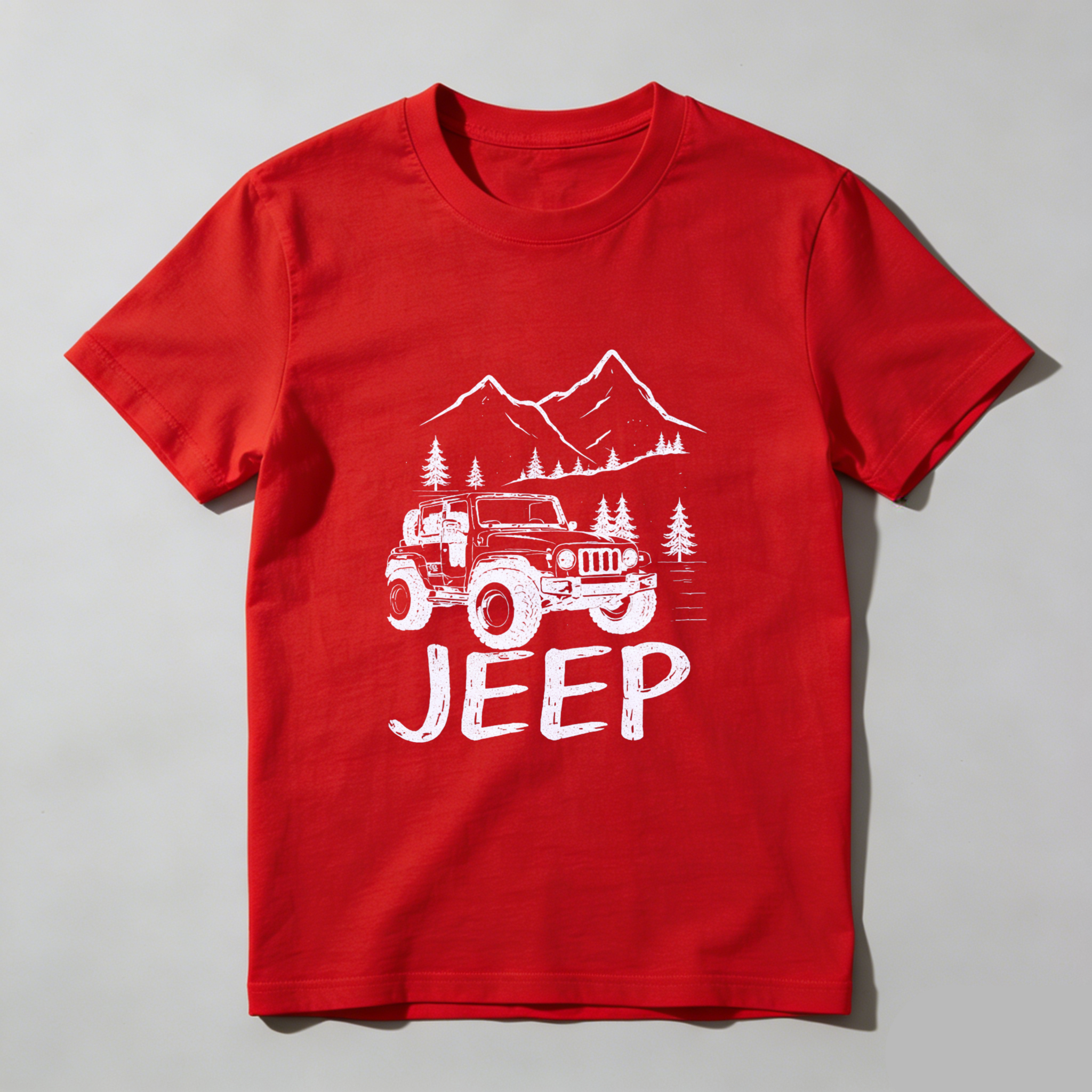 Jeep Mountain Adventure Off Road Vehicle Graphic T Shirt For Men And Women Outdoor Camping Hiking Lifestyle Apparel