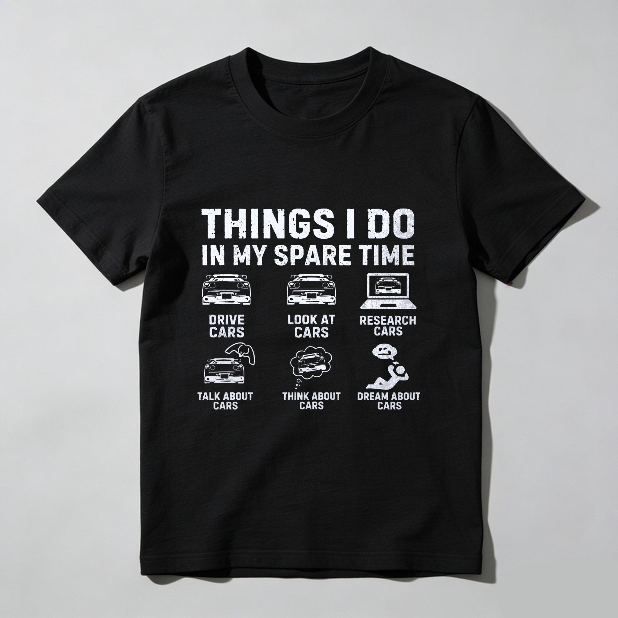 Things I Do In My Spare Time Car Enthusiast T-Shirt For Men And Women Automotive Lover Gift Shirt With Fun Car Related Activities Design