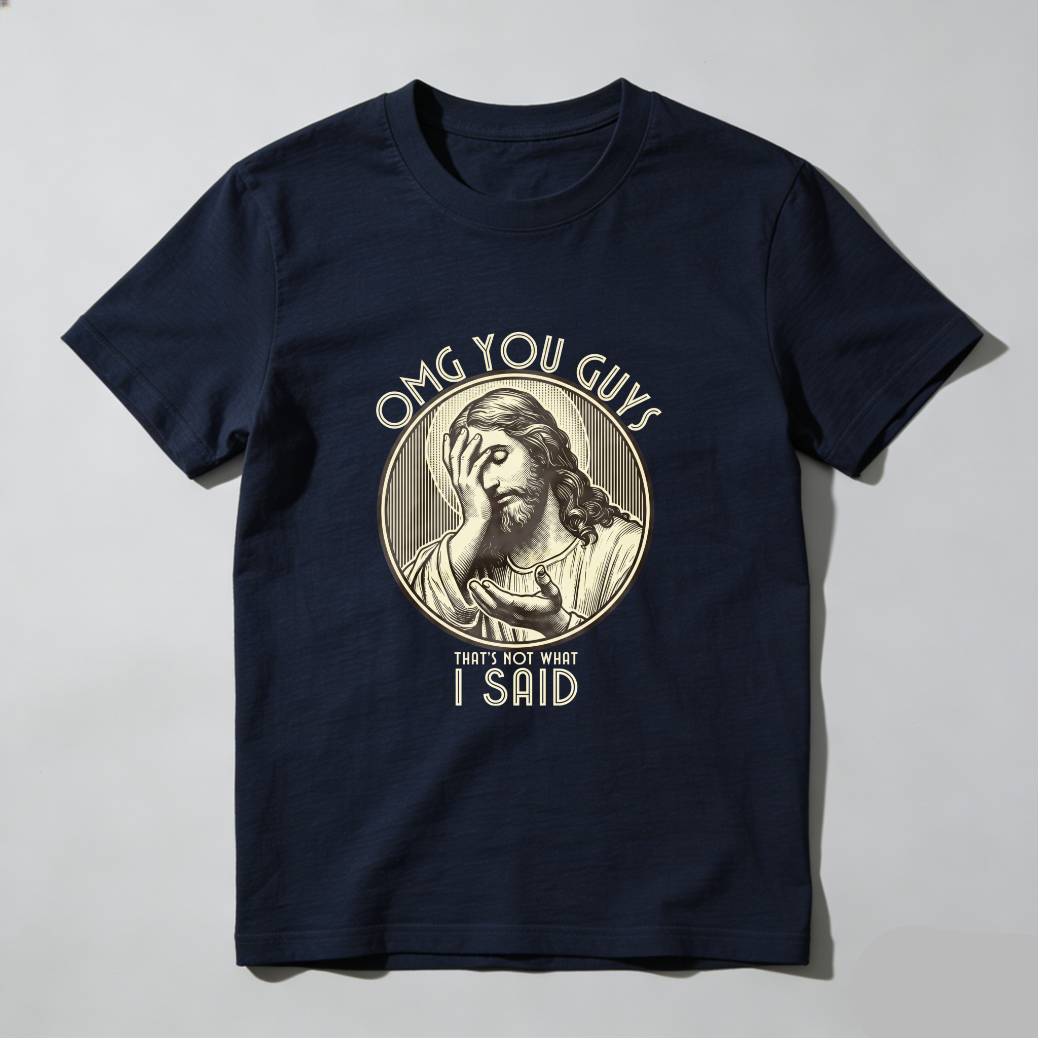 Casual, Men's T-Shirt, Religious Humor Design, Everyday Wear, Gift For Friends