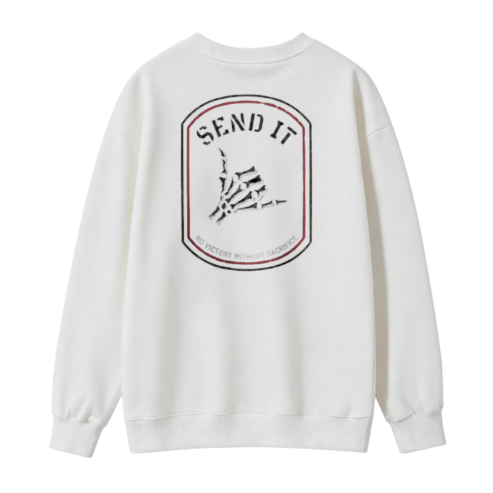 Send It Skeleton Hand Graphic Sweatshirt