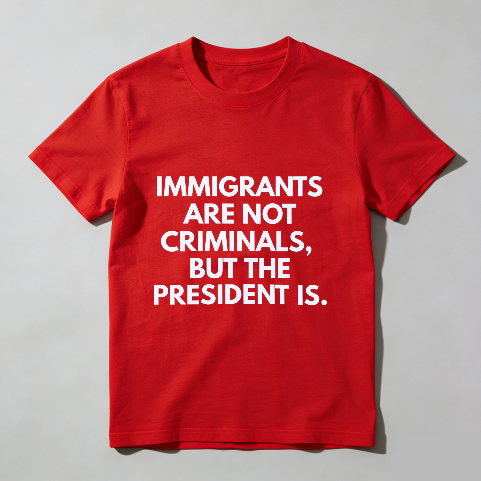 TEECURENT Immigrants Are Not Criminals But The President Is T Shirt