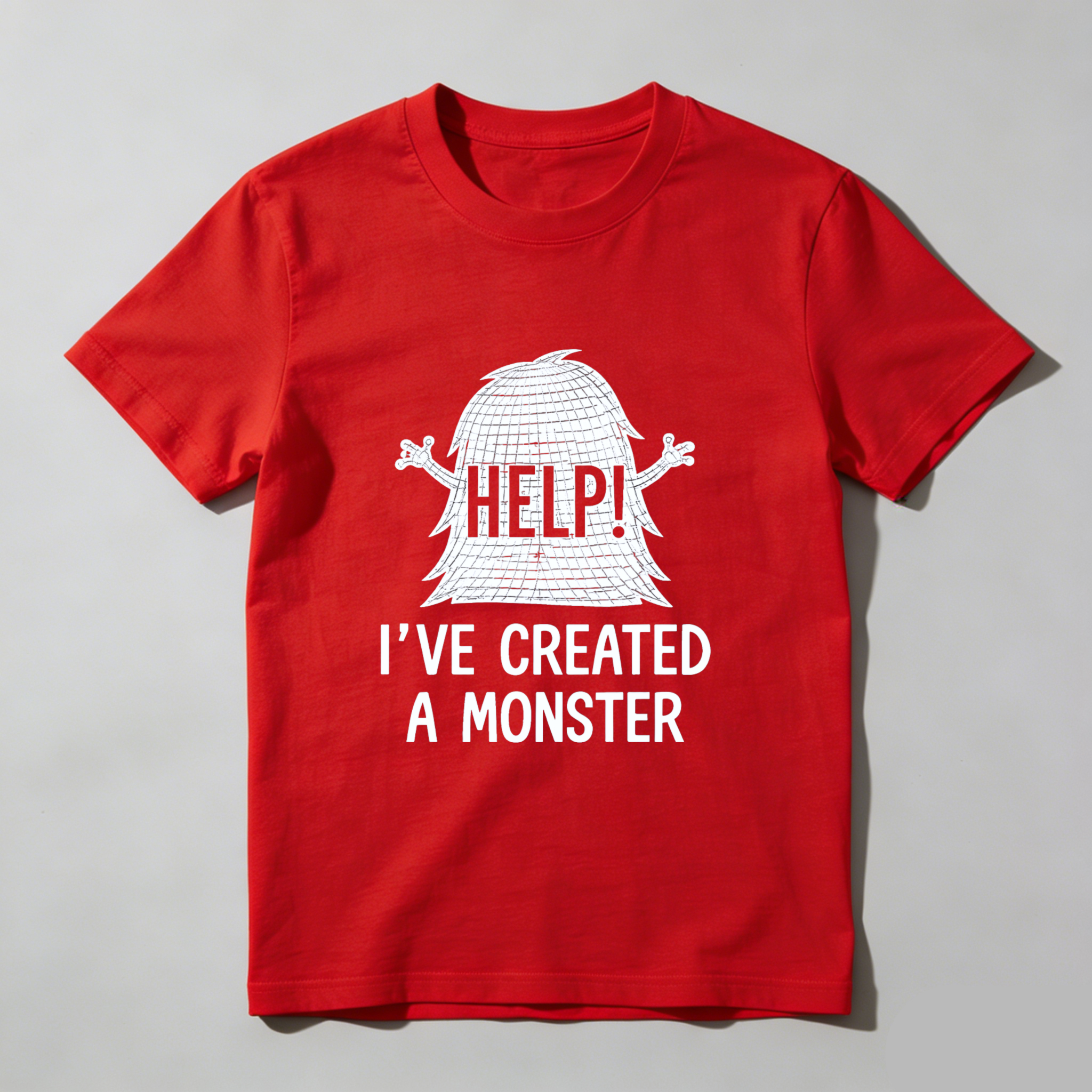 TEECURENT Help Ive Created A Monster Halloween Shirt Funny T-Shirt For Men Women Spooky Costume Party Gift WOMEN