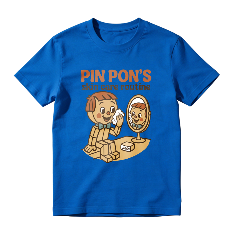 Pin Pons Skin Care Routine Cartoon Character Unisex Classic T-shirt