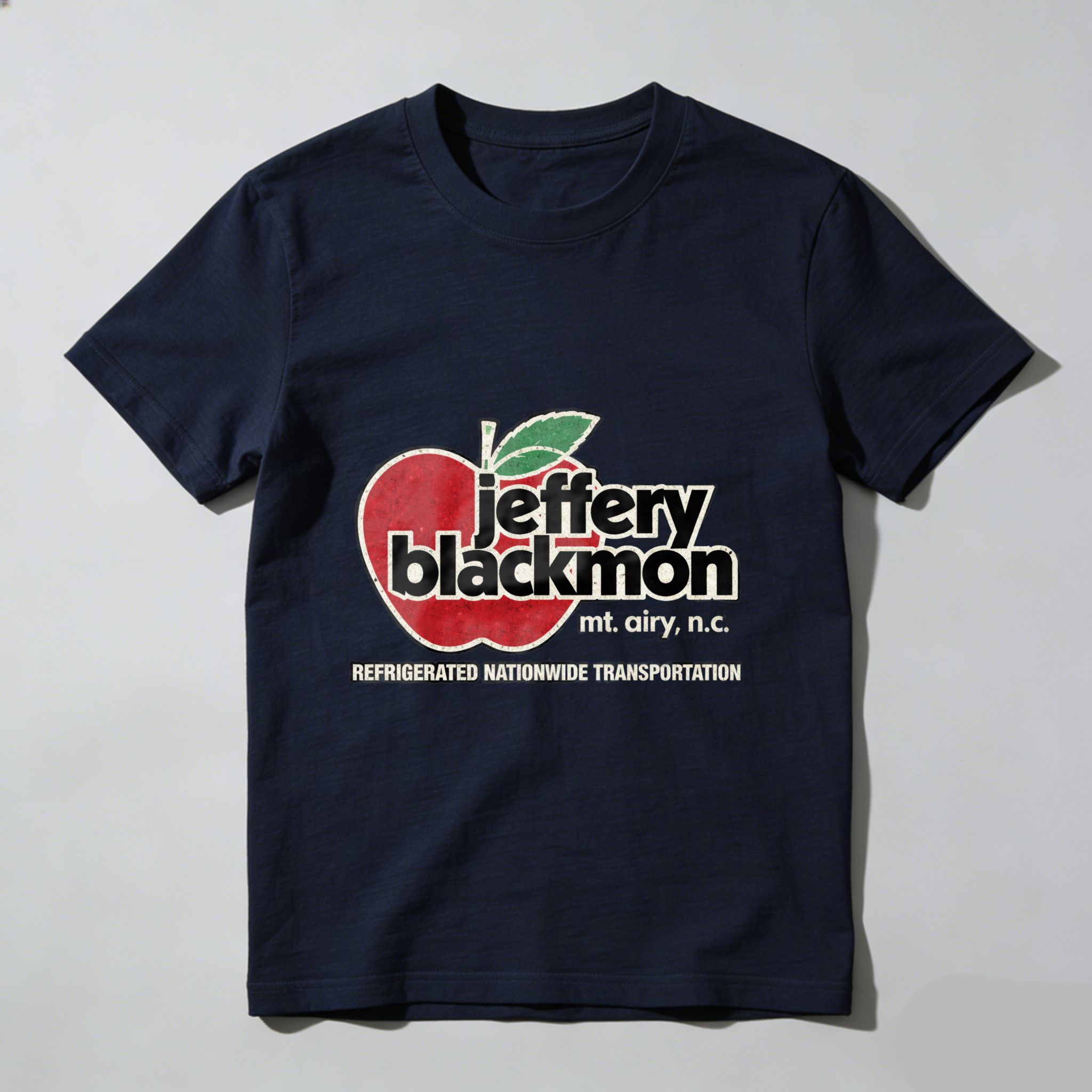 Jeffery Blackmon Mt Airy Nc Refrigerated Nationwide Transportation Apple Logo T Shirt