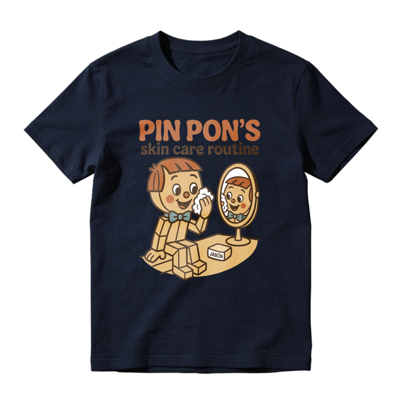 Pin Pons Skin Care Routine Cartoon Character Unisex Classic T-shirt