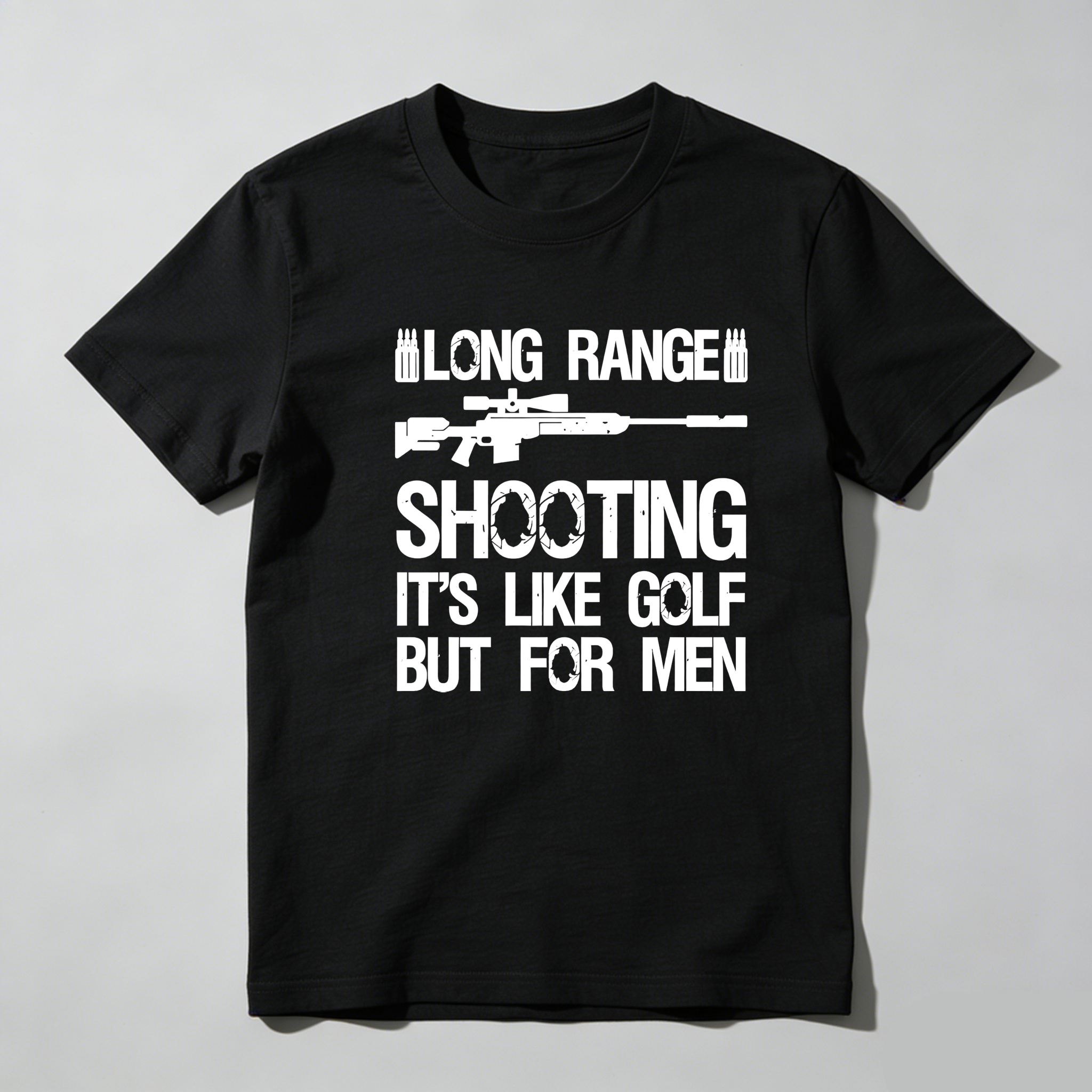 TEECURENT Long Range Shooting Like Golf For Men Pure Cotton Short Sleeve T Shirt-TeeCurent