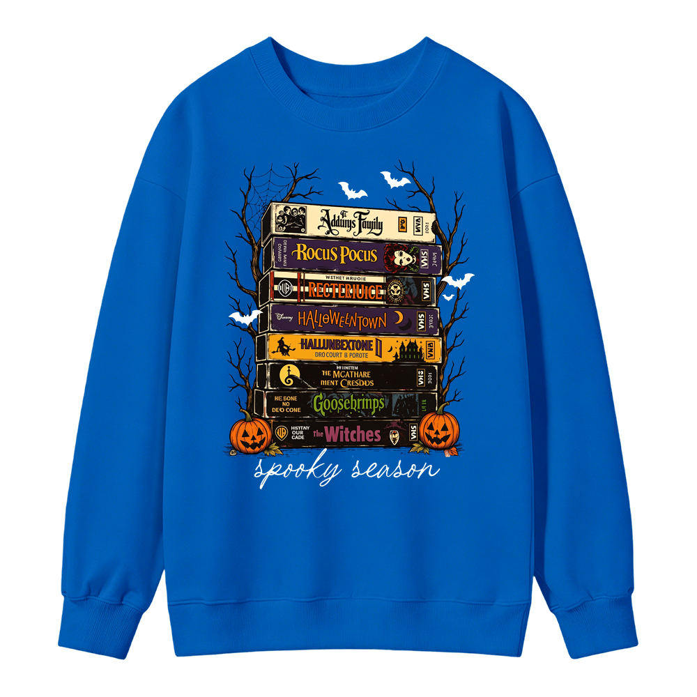 🎃🦇Vintage Halloween Movie Sweatshirt, Retro Spooky Season Sweatshirt, Horror Film Graphic Pullover